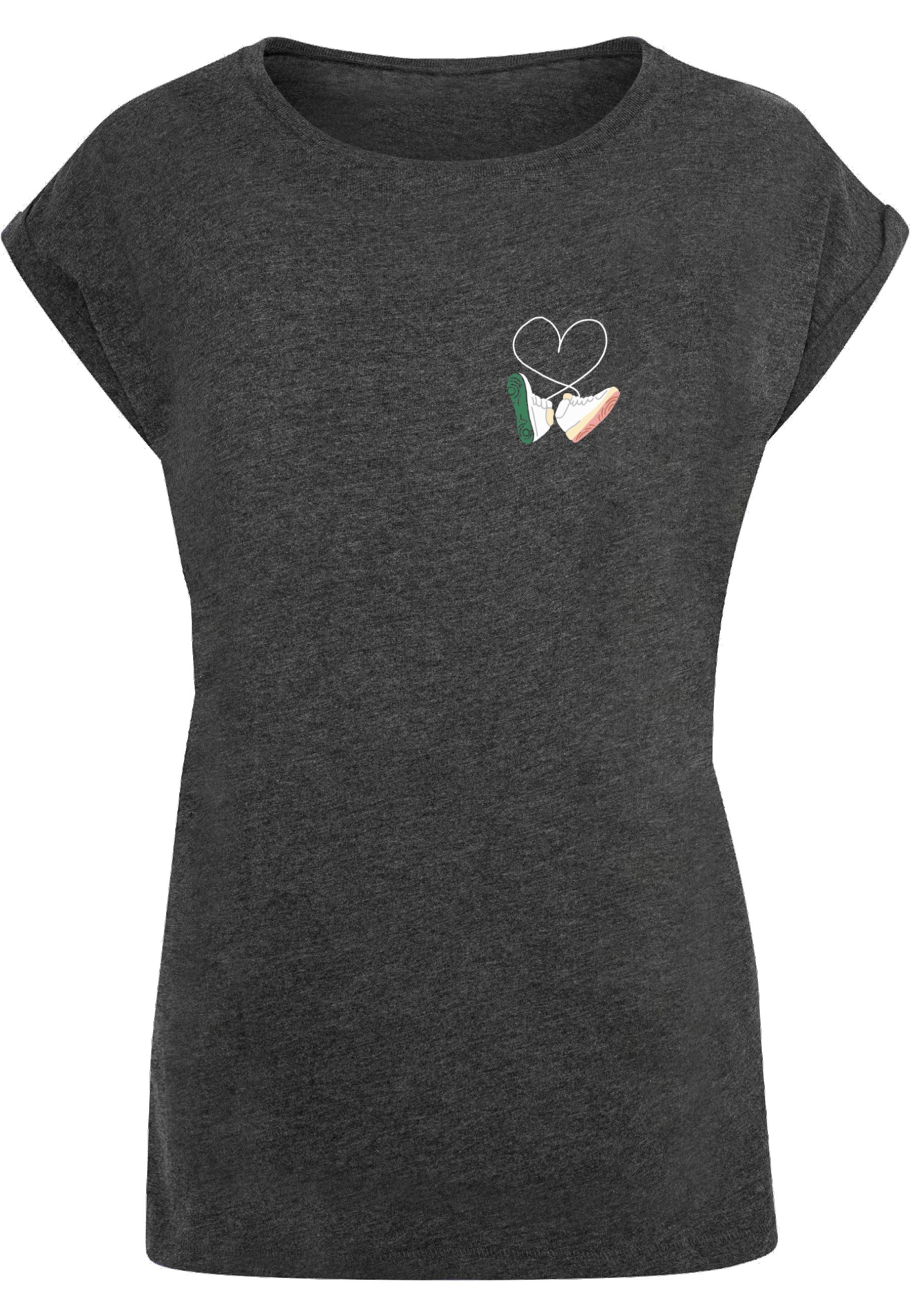 MisterTee Kurzarmshirt "MisterTee Damen Ladies Kicks Love EMB Tee" 1 Stk. günstig online kaufen