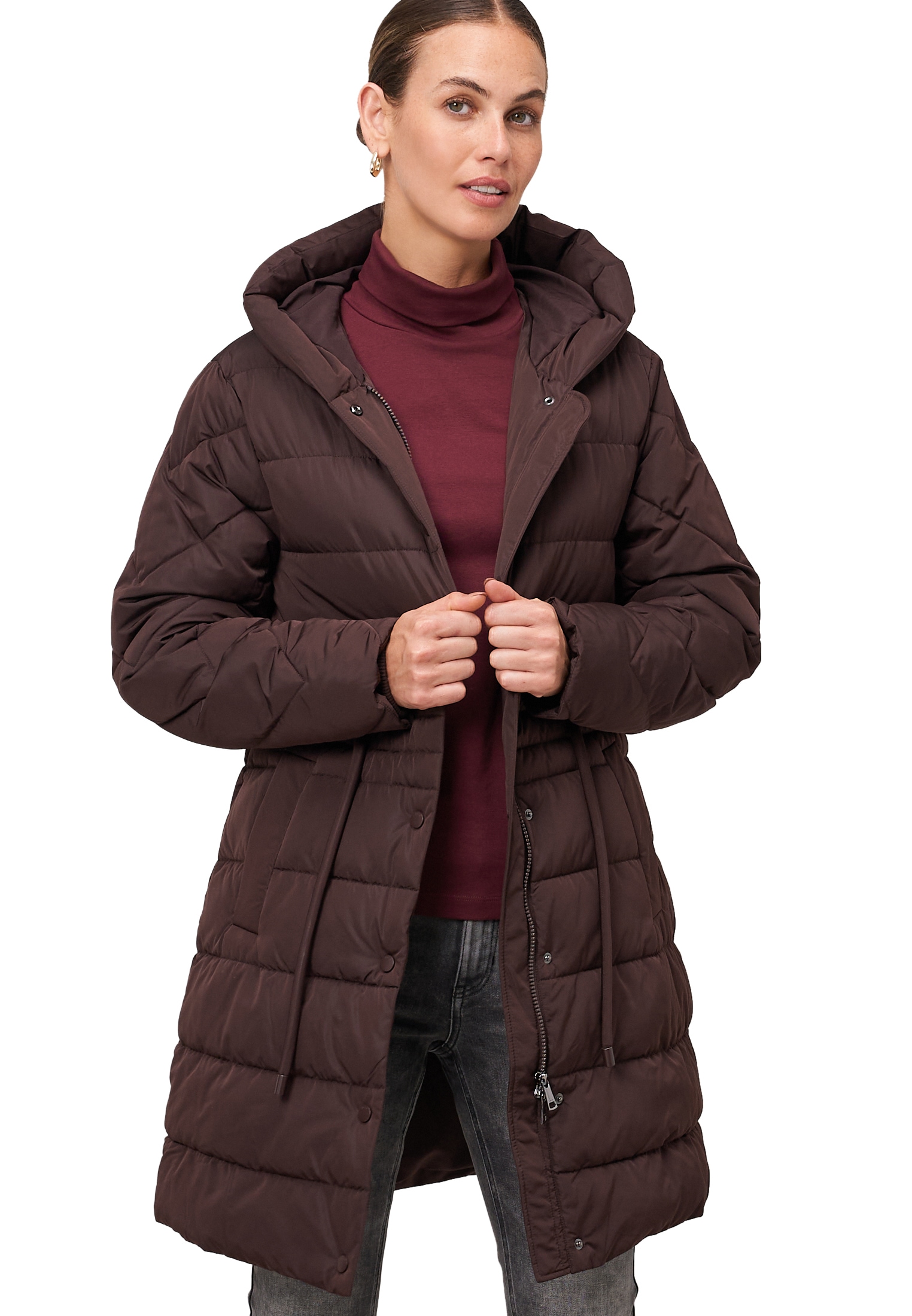 Zero Steppmantel "zero Damen Steppmantel mit Knopfleiste" günstig online kaufen