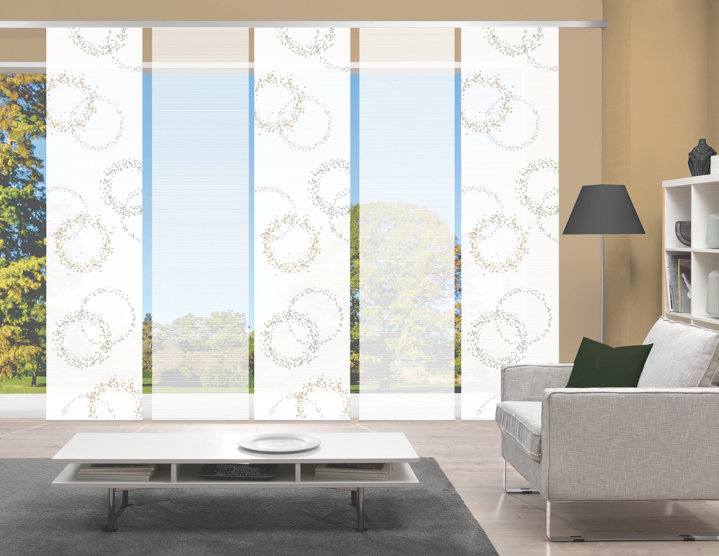 Vision S Schiebegardine "AINUR 5er SET" Paneelwagen 5 Stk. tlg. Schiebevorh günstig online kaufen