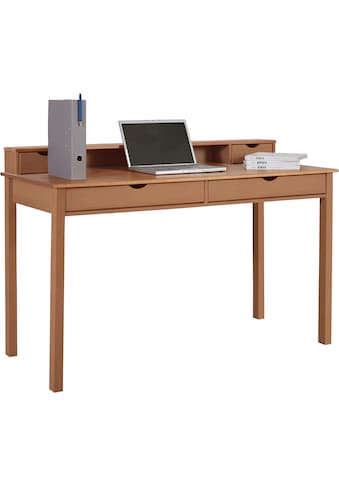INOSIGN Schreibtisch »Gava«, aus massiven Kiefernholz, mit praktischen Griffmulden,... kaufen