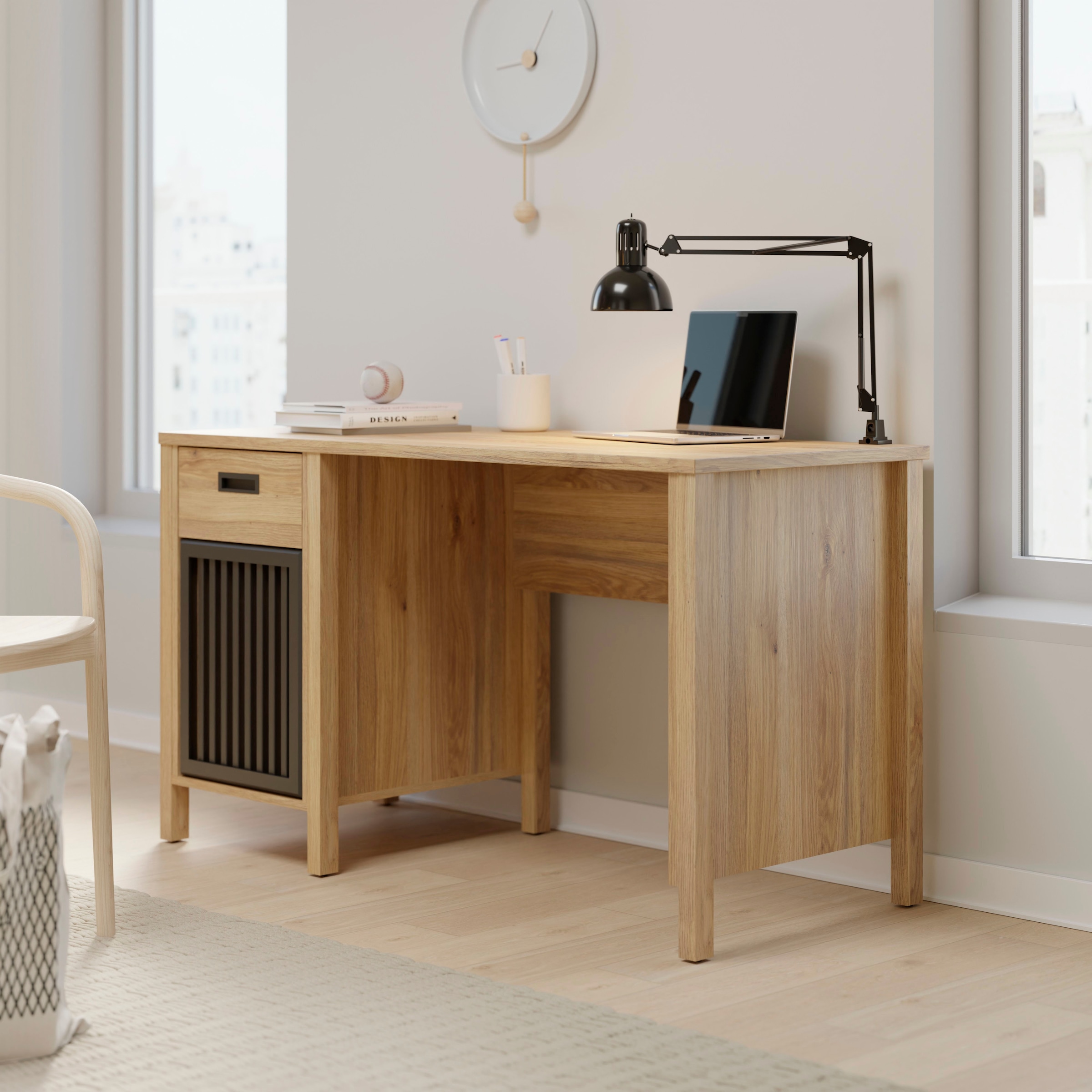 FORTE Schreibtisch »Jytana« B/H/T 125/72,3/56,5 cm, Lamellenfront