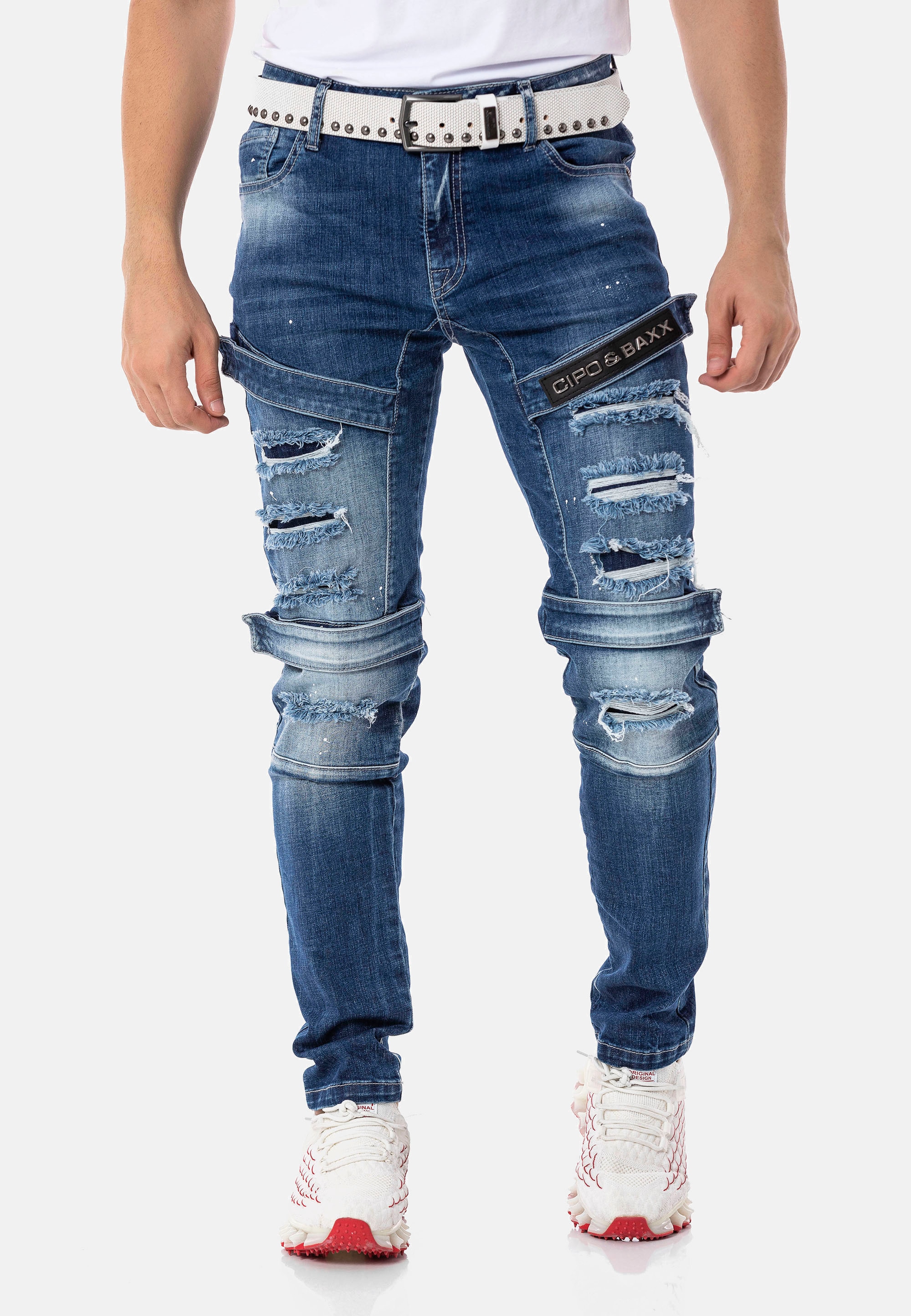 Straight-Jeans, in geradem Schnitt