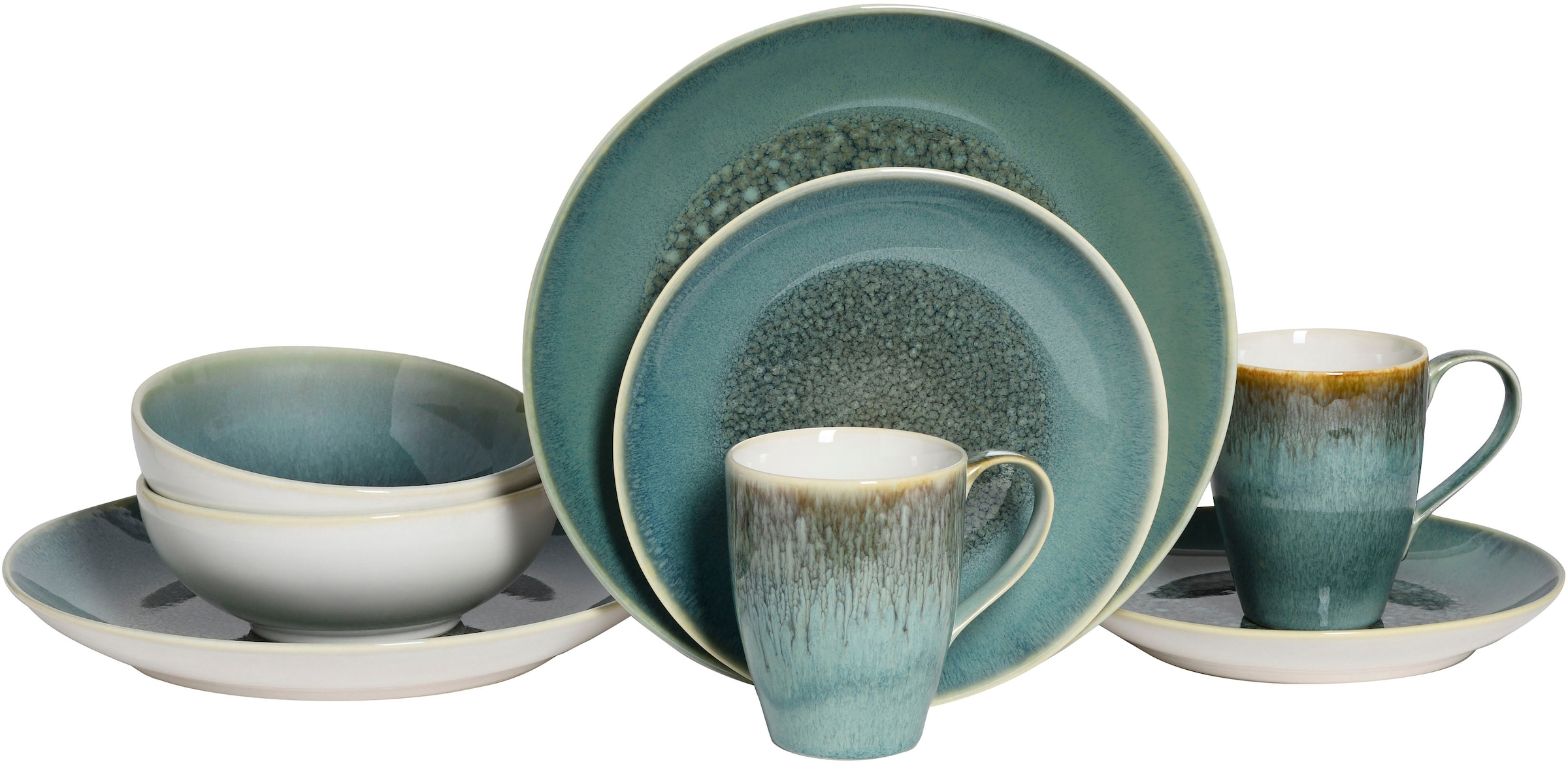 CreaTable Kombiservice "Caldera" irisierende Glasur günstig online kaufen