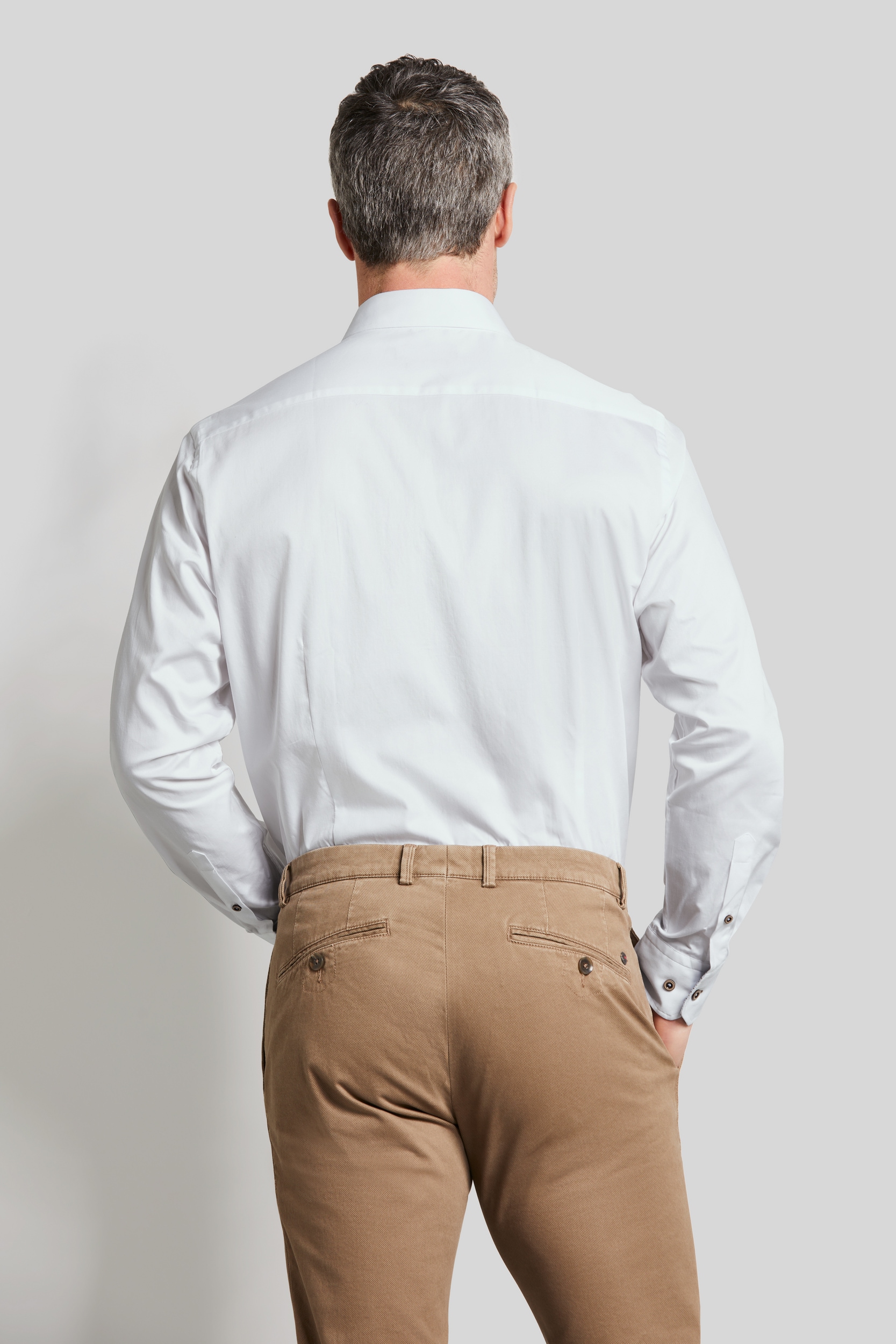 bugatti Langarmhemd, mit Button-Down-Kragen
