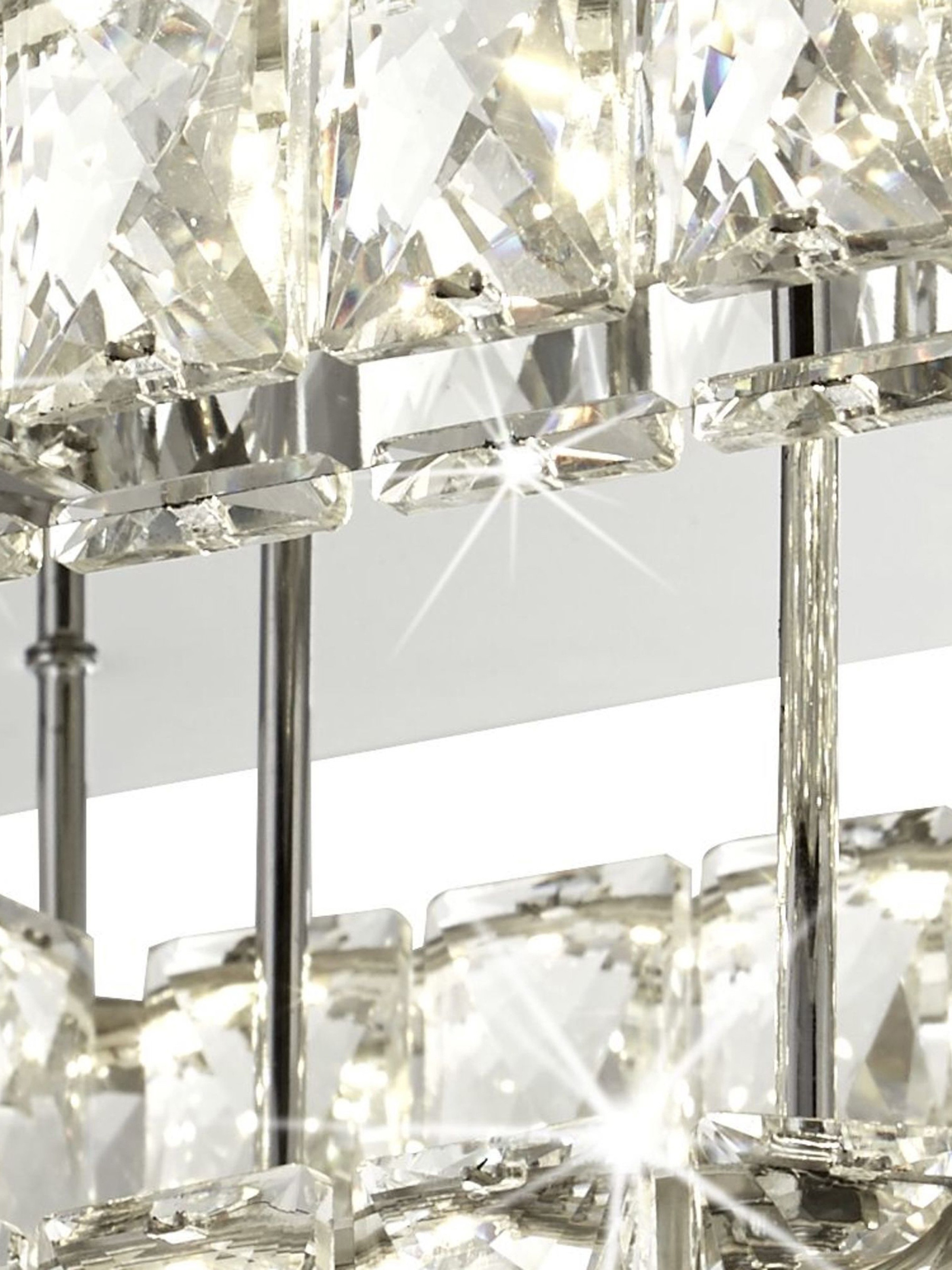 Searchlight LED Deckenleuchte »Clover 2 Tier LED-Flush - Poliertes Chrom & Kristall« LED-Modul 1 Stk.