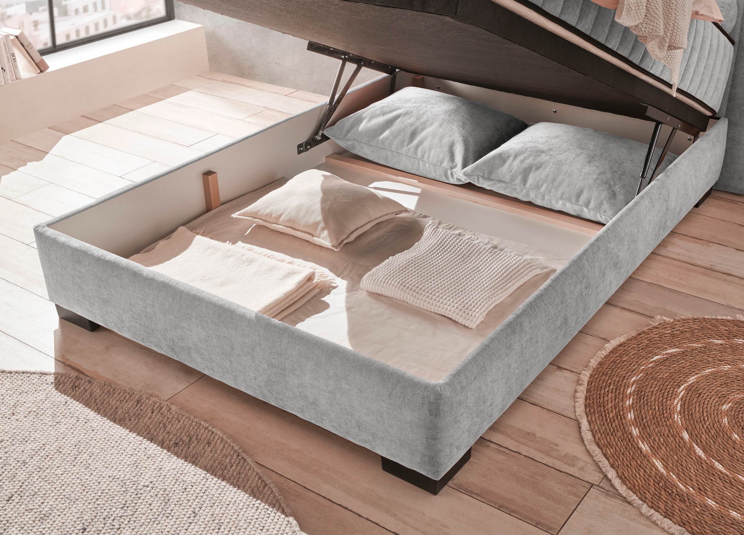 ED EXCITING DESIGN Boxbett »Nagol«, mit Bettkasten, mit Wendematratze, erhältlich in verschiedenen Breiten