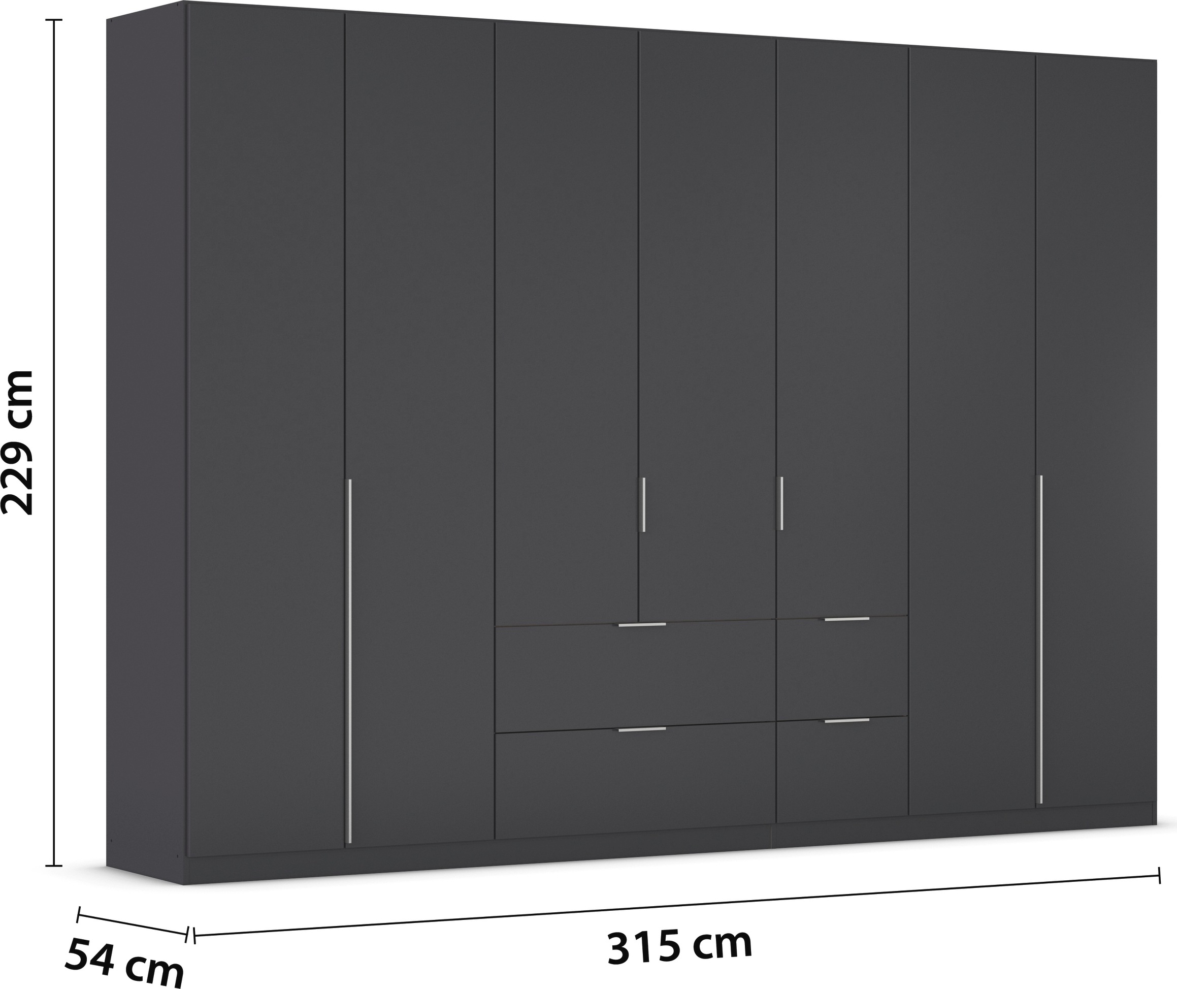 rauch Drehtürenschrank »Kleiderschrank Schrank Garderobe AGORDO mit Dekor- oder Hochglanzfront«, mit Außenschubkästen, in 6 Breiten und 2 Höhen MADE IN GERMANY