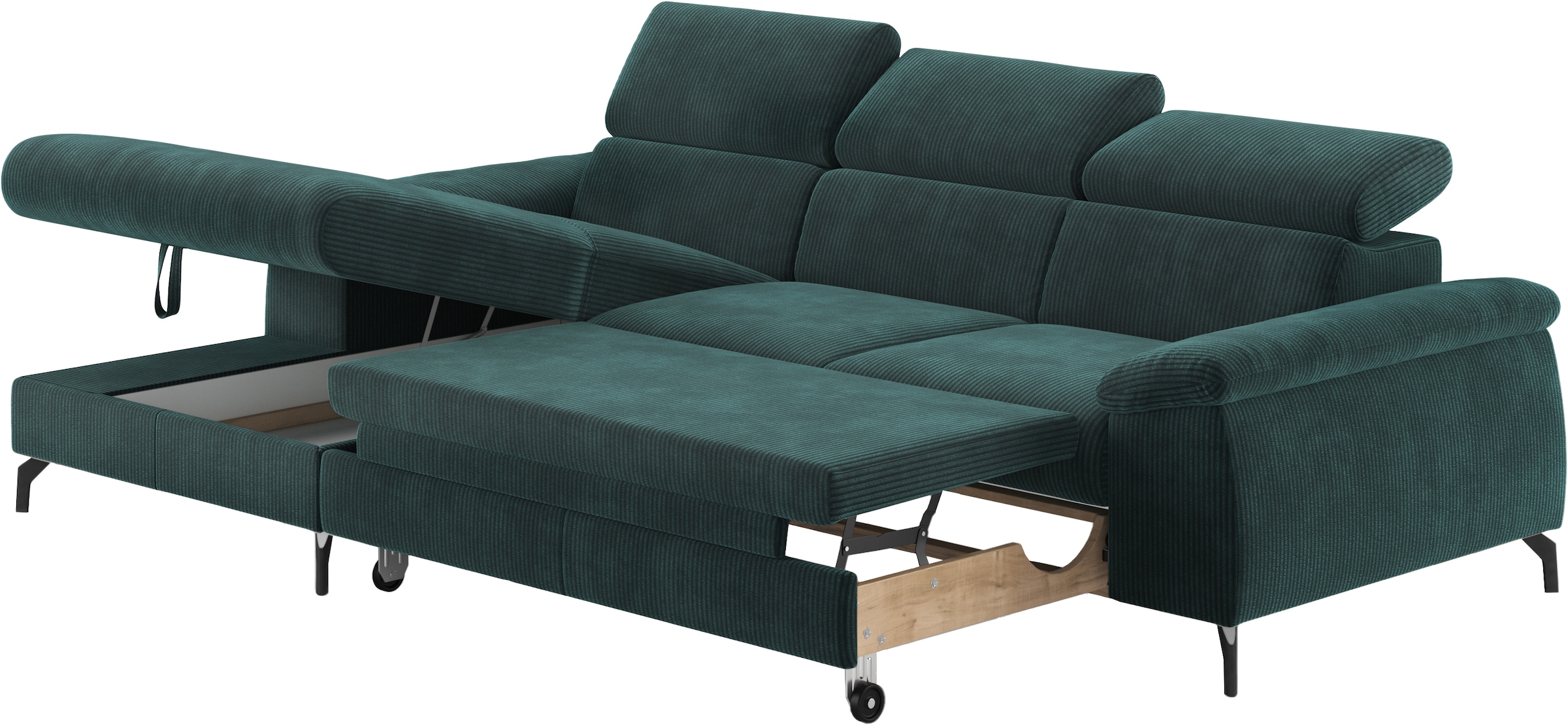COTTA Ecksofa »Kitty L-Form«, mit Kopfteilverstellung, wahlweise mit Bettfunktion & Bettkasten