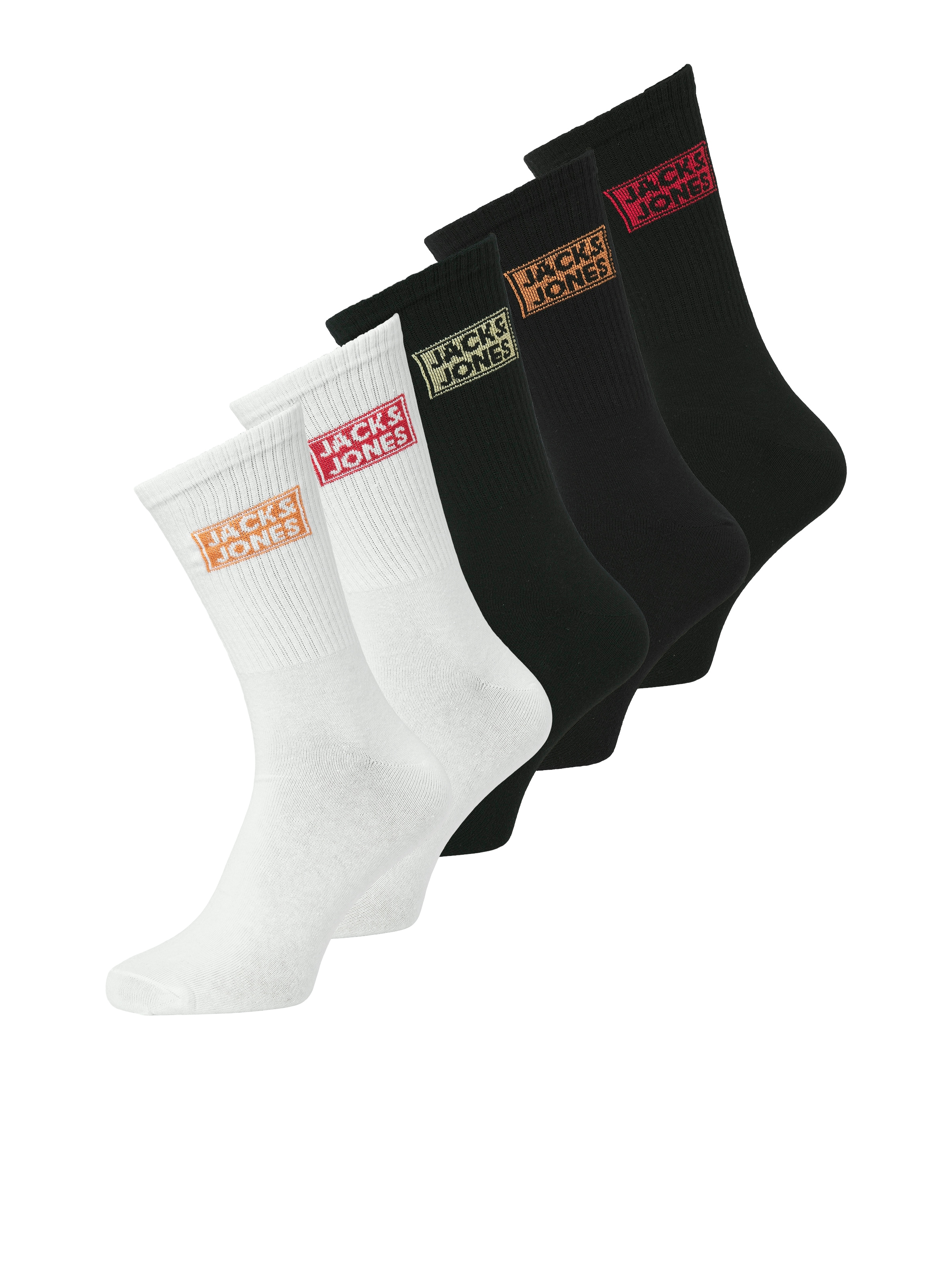 Jack & Jones Freizeitsocken "JACDAZE TENNIS SOCKS 5 PACK BTW" Packung, 5 Paar tlg. Baumwollmischung