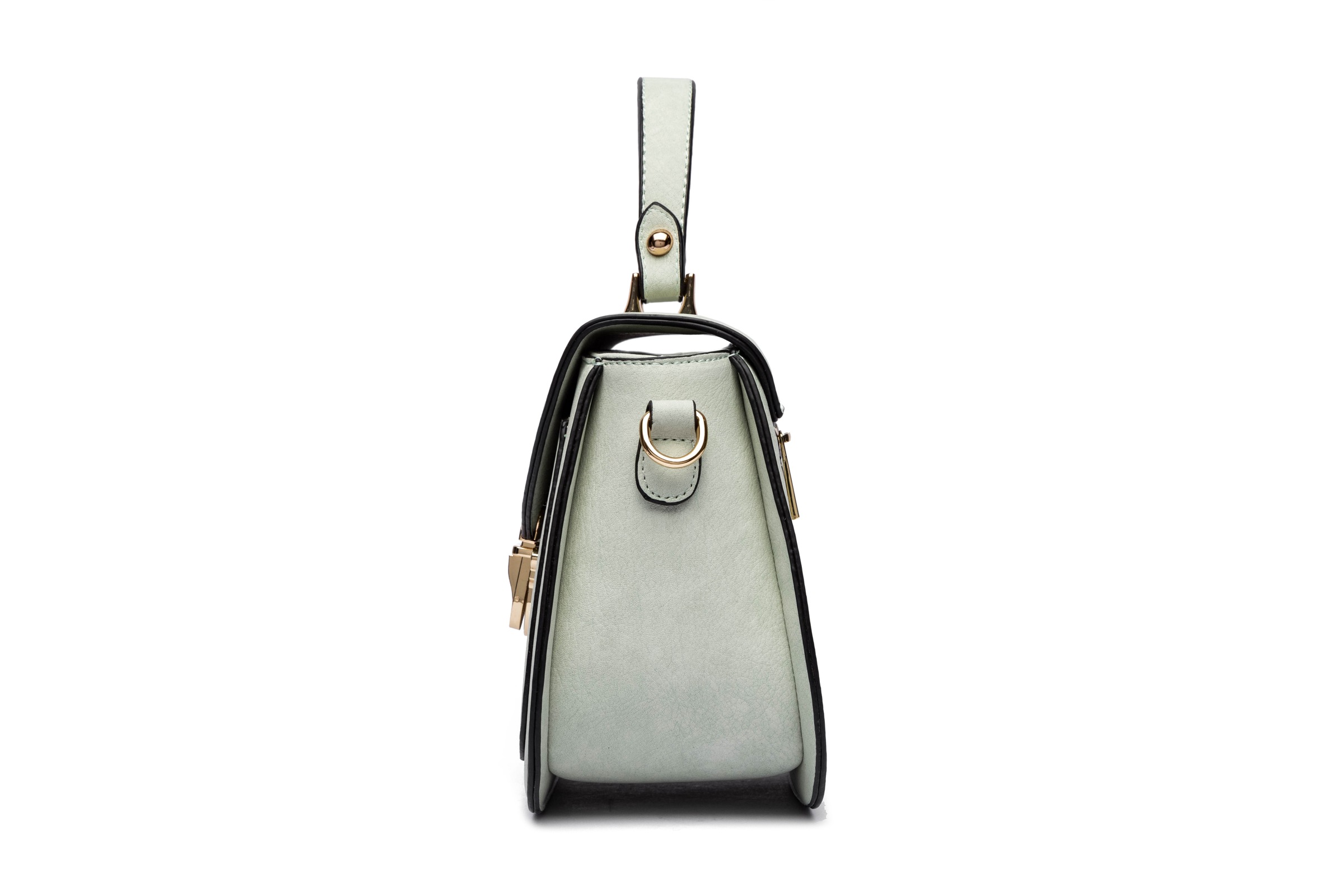 Umhängetasche "Alessa", Damen, Gr. B/H/T: 23cm x 19cm x 10cm onesize, grün (mint), Lederimitat, COLLEZIONE ALESSANDRO, Taschen Umhängetasche, mit aufgesetztem Steckfach 3