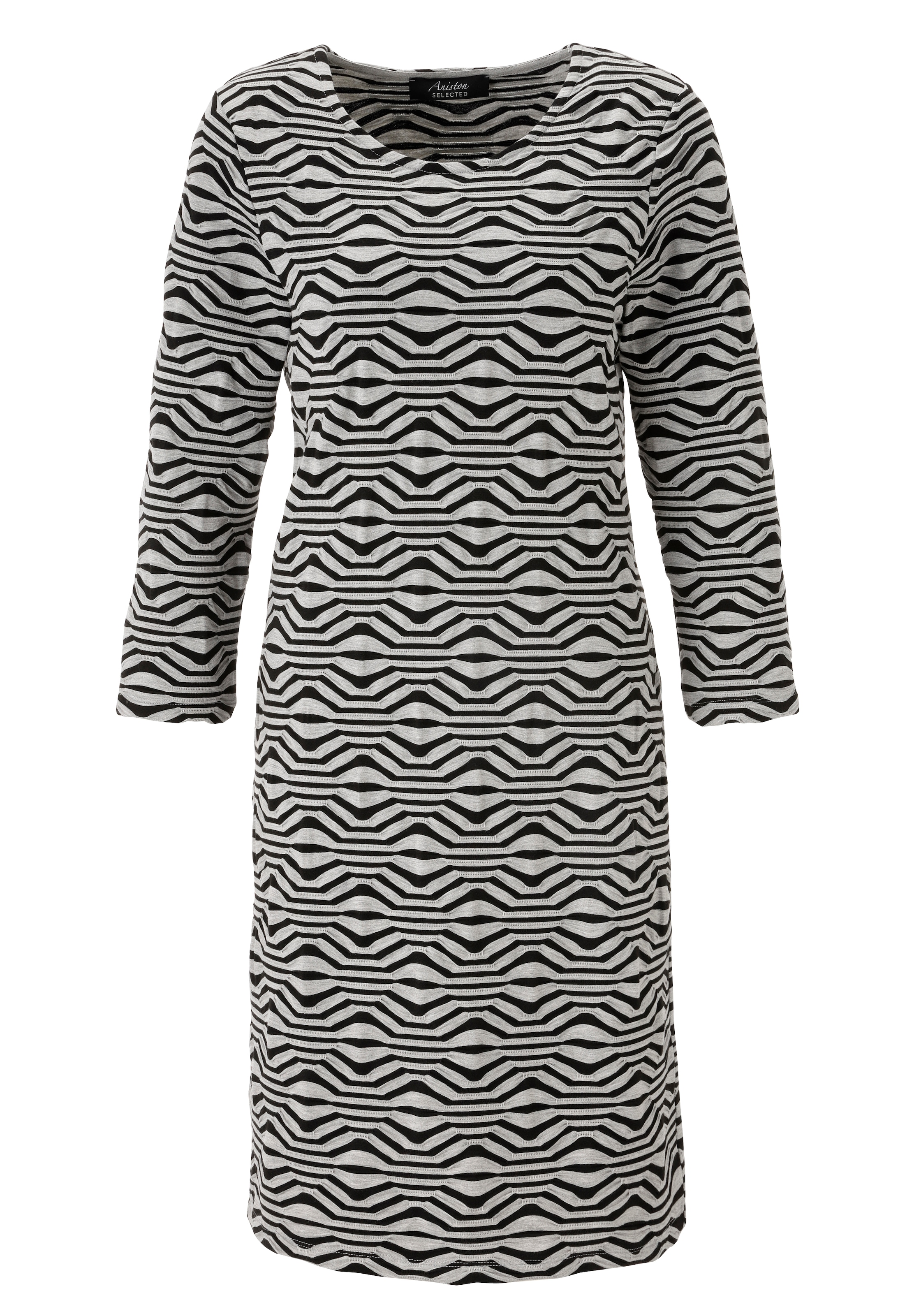 Aniston SELECTED Jerseykleid, mit schöner Oberflächenstruktur - NEUE KOLLEKTION