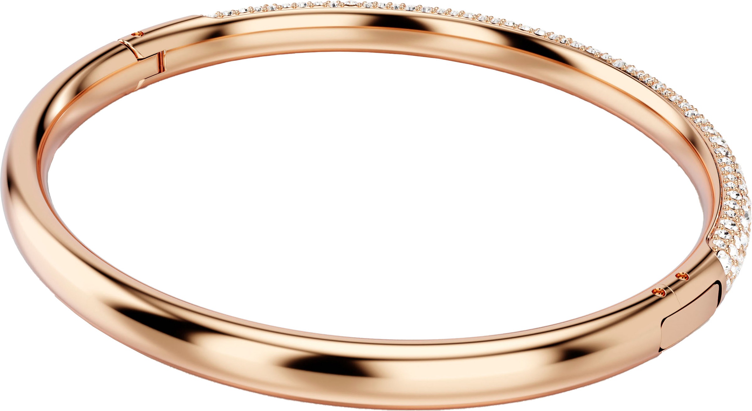 Armreif SWAROVSKI "Schmuck Geschenk Sublima Armreif" Gr. L, rosa (roségoldfarben, kristallweiß, kristallweiß), Armbänder, Damen, L, Metall, Armreif, mit Swarovski Kristall 5