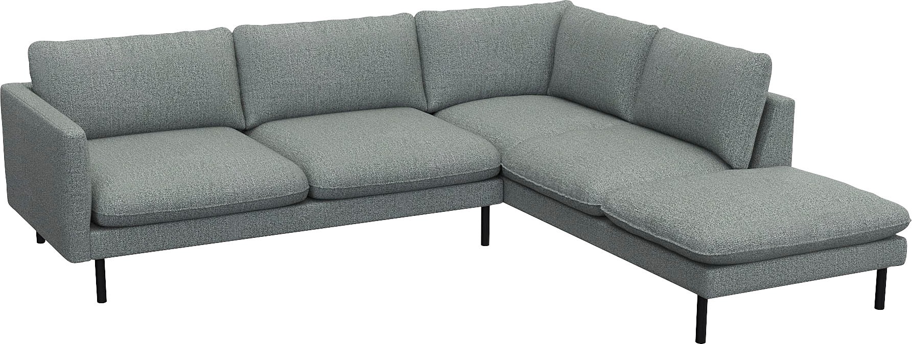 FLEXLUX Ecksofa »Bolzano Designsofa, bequem durch Kaltschaum im Sitz, L-Form«, lose Sitz -& Rückenkissen, hohe Füße