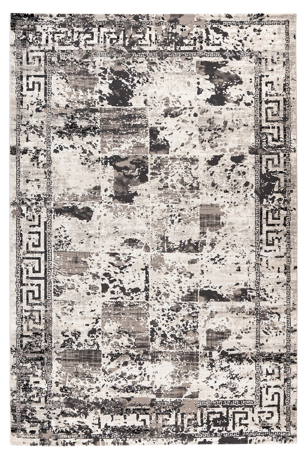 Teppich KAYOOM "Olivo 921", grau, B:200cm H:13mm L:290cm, Polyester, Teppiche, Teppich, Kurzflor, Vintage, Modernes Muster, Deko, Vegan