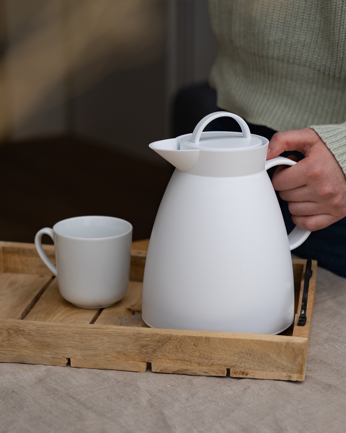 Alfi Isolierkanne »DAN, mit Hartglaseinsatz« 1 l 1 Stk. tlg. 12h heiß & 24h kalt, Drehverschluss