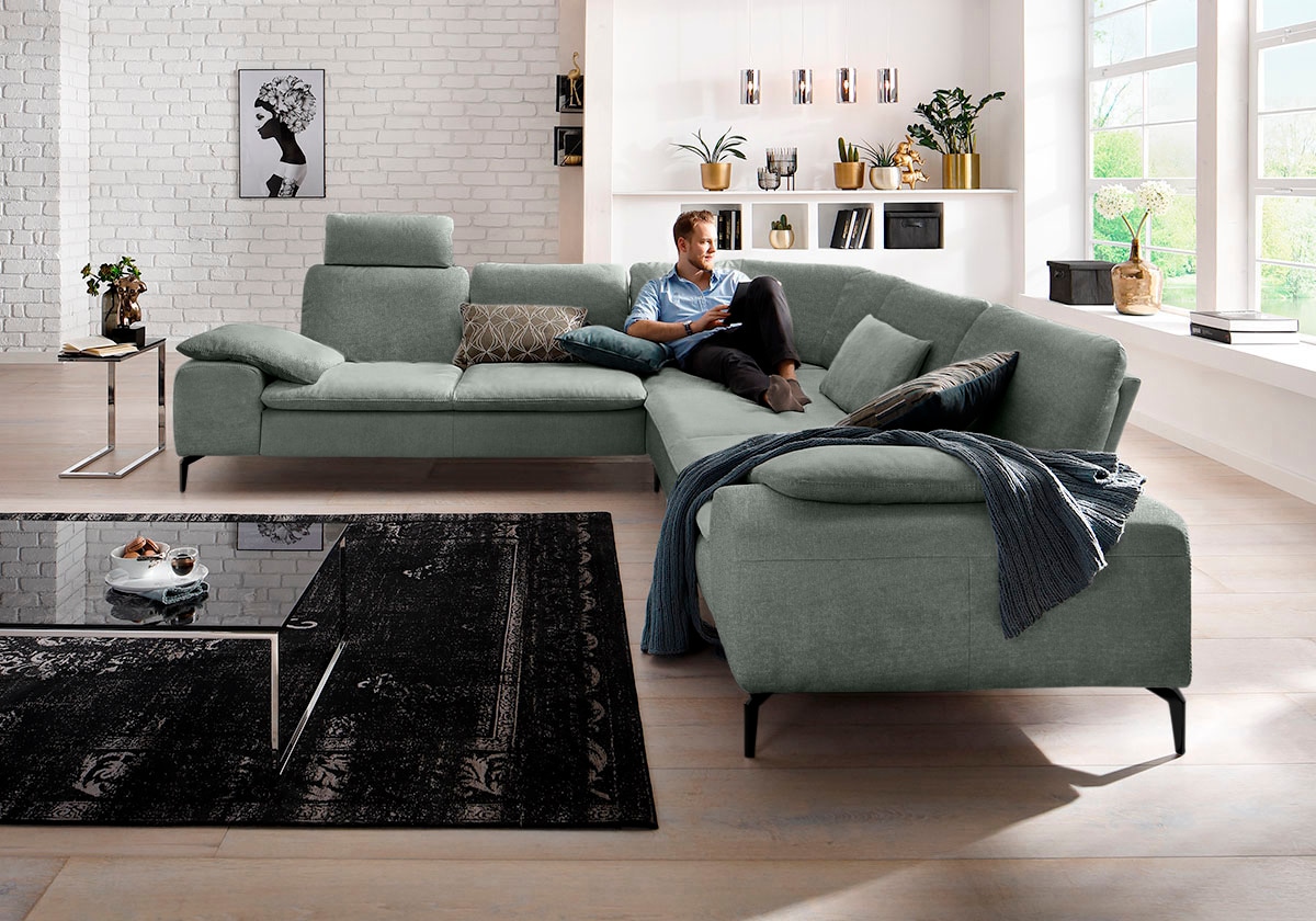 W.SCHILLIG Ecksofa »valentinoo, Designsofa, elegant und bequem, L-Form«, (Set), mit...