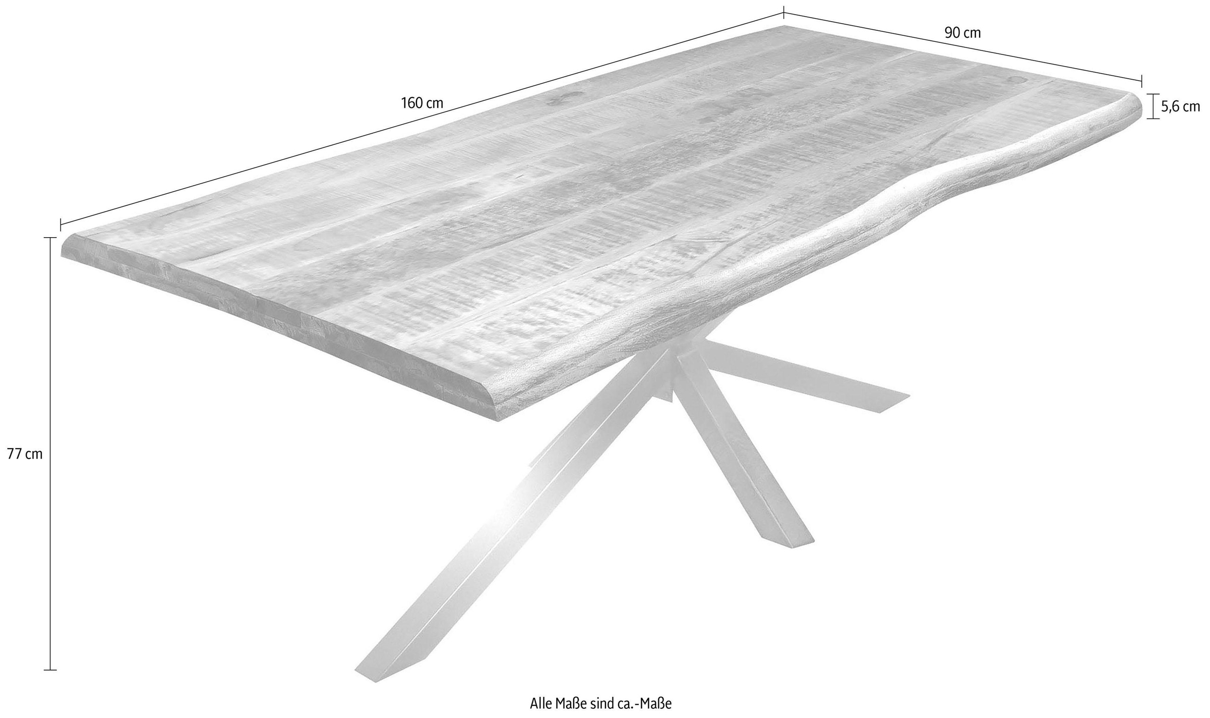 SIT Esstisch »Tops&Tables«, mit Baumkante wie gewachsen