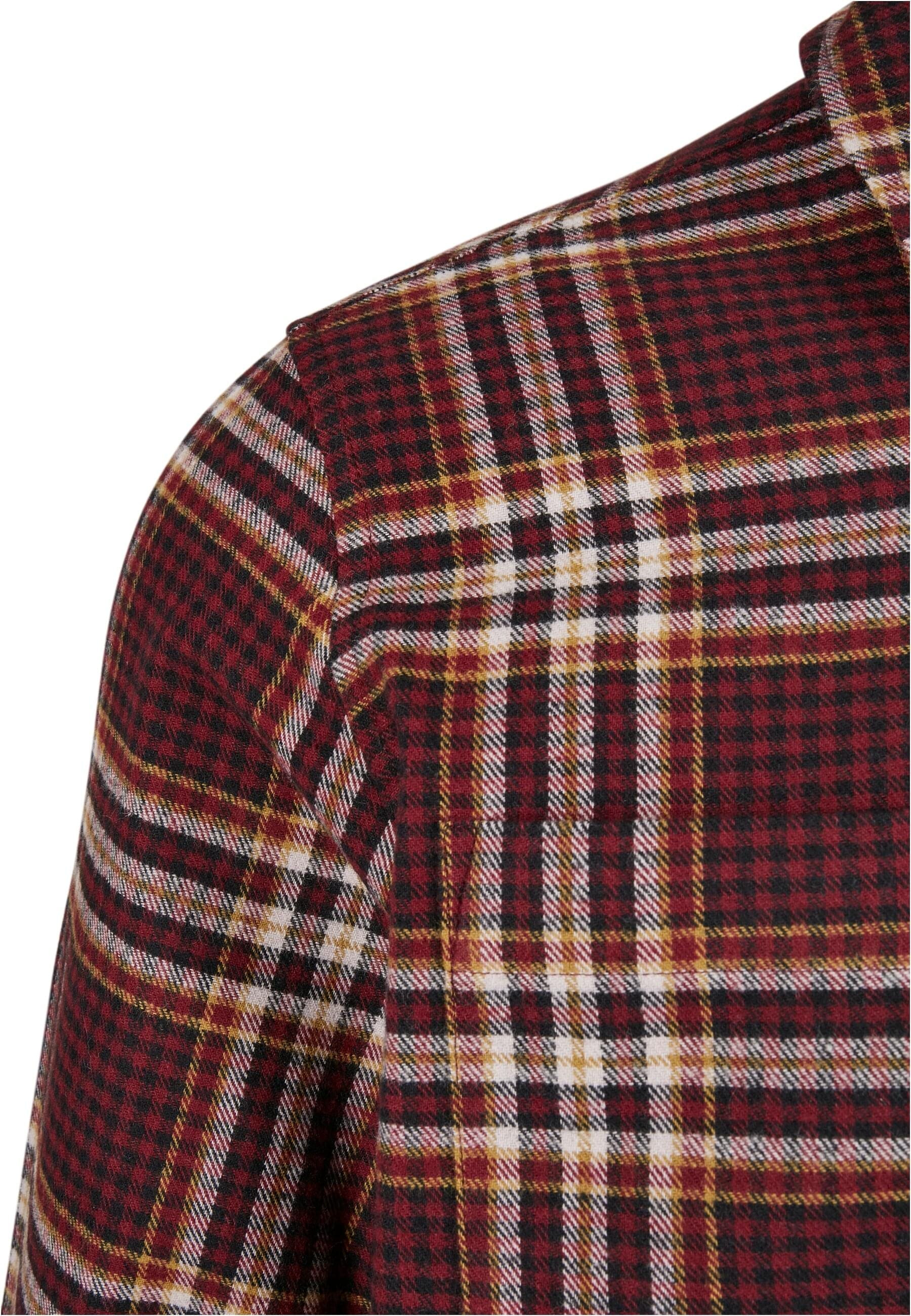 URBAN CLASSICS Langarm-Poloshirt »Urban Classics Herren Checked Campus Shirt«, (1 tlg.)