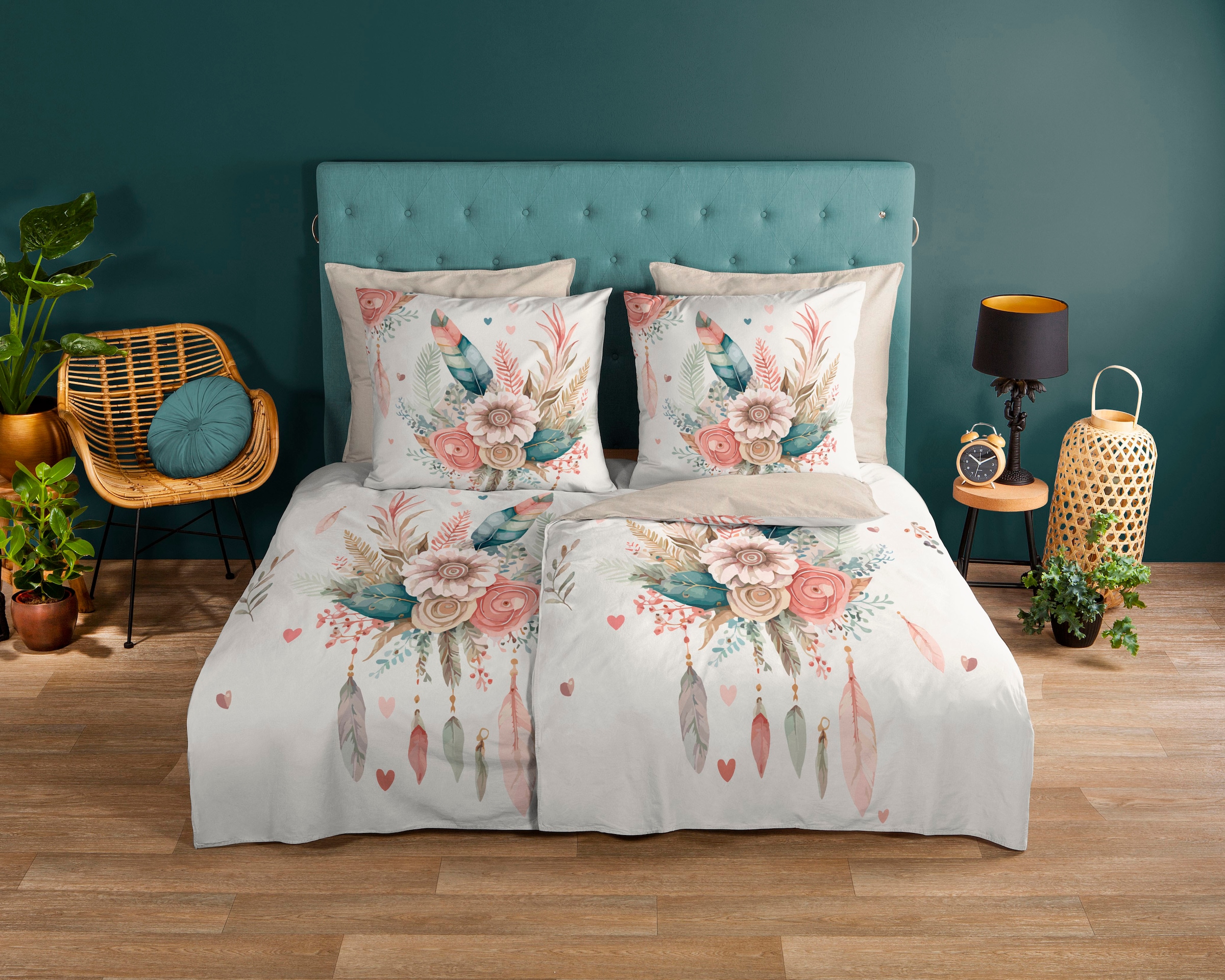 good morning Wendebettwäsche "Videl" 2 Stk. tlg. Baumwolle, 135x200, Reißve günstig online kaufen