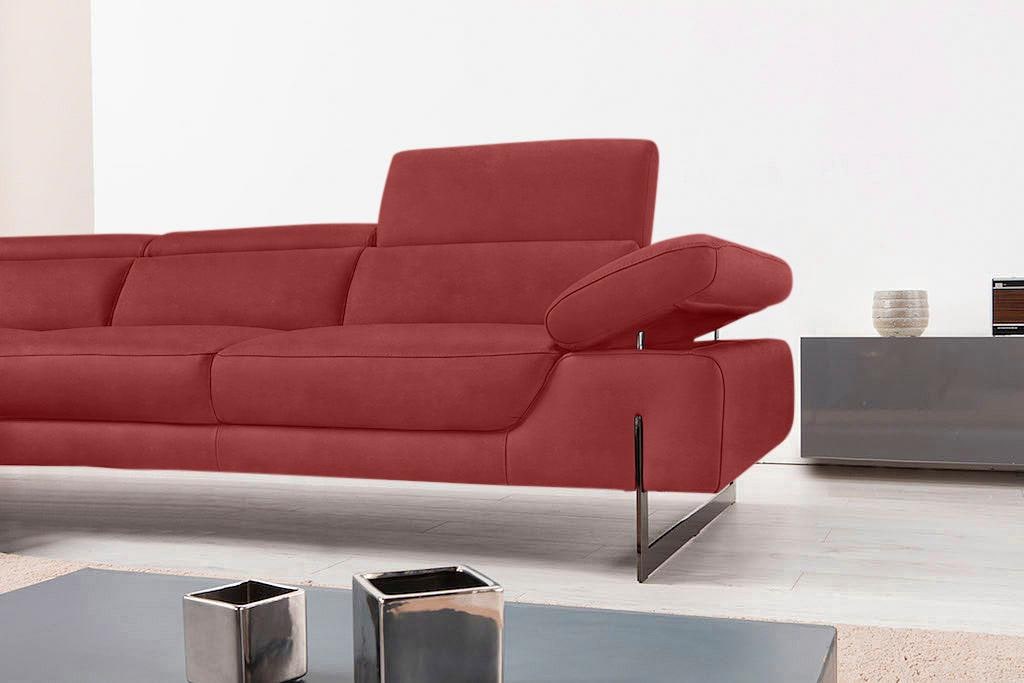 Egoitaliano Ecksofa »Queenie, extravagantes Sofa mit erstklassigem Sitzkomfort«, mit verstellbarer Armlehne und Kopfteilen für Wohlfühlkomfort