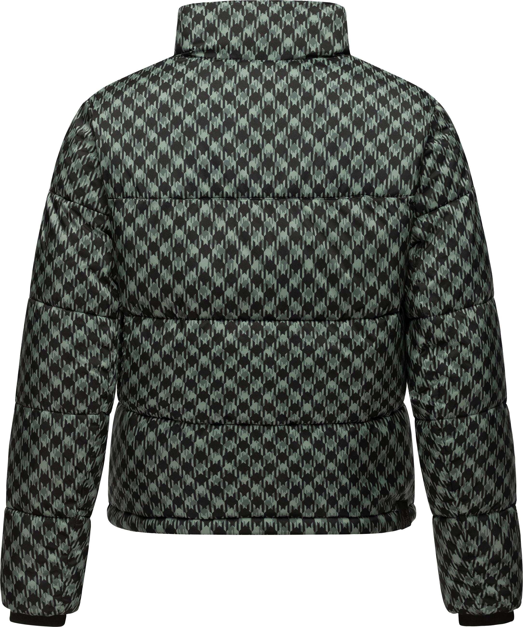 Ragwear Serah Print Women's Winter Jacket Grey Green Size M 2