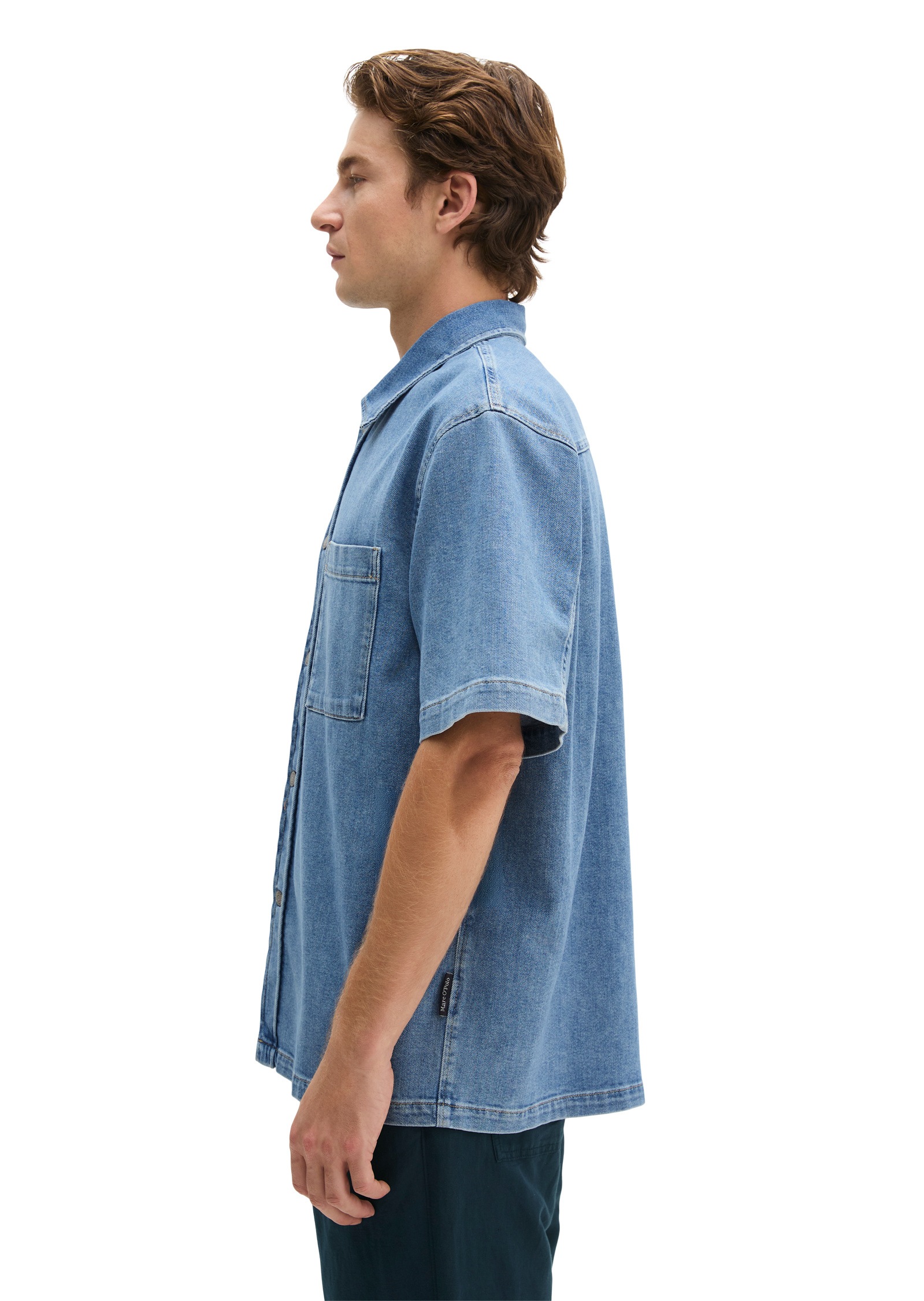 Marc O'Polo Kurzarmhemd »aus leichtem Bio-Baumwoll-Denim«