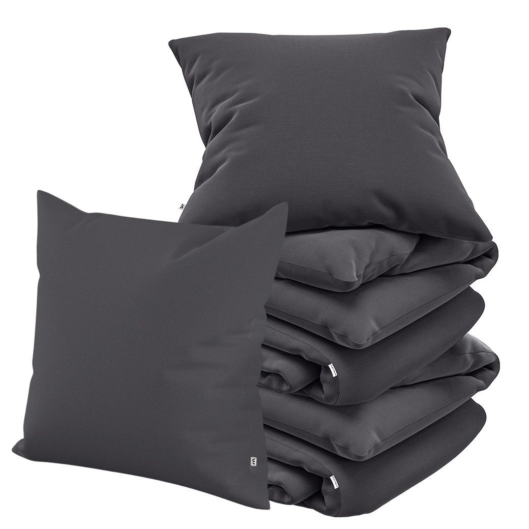 Wolkenfeld Bettwäsche "Mikrofaser 4 tlg - Allergiker Bettwäsche einfarbig - günstig online kaufen