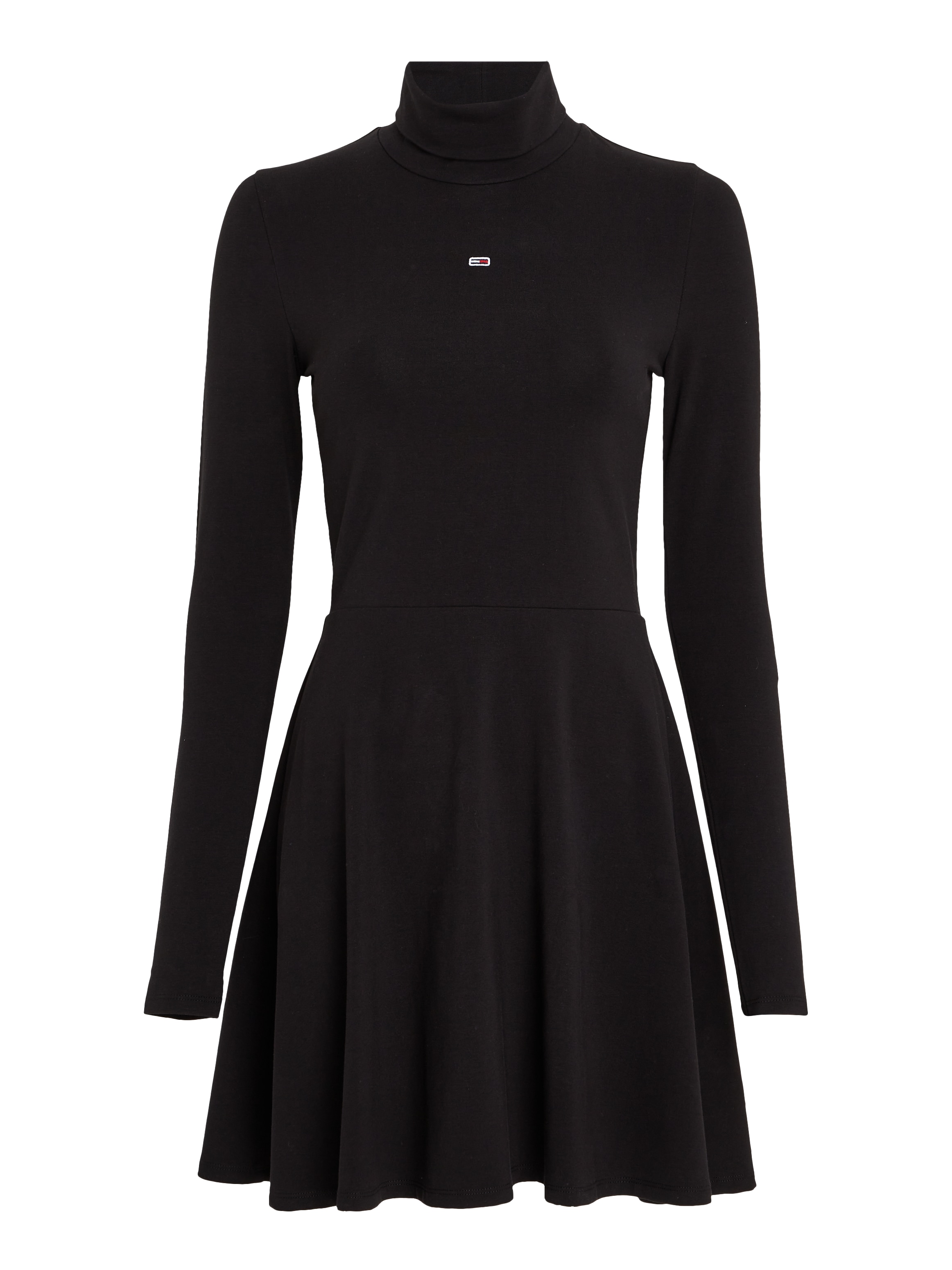 Tommy Jeans Blusenkleid »TJW LS FIT & FLARE DRESS«, mit Logostickerei für  bestellen | BAUR