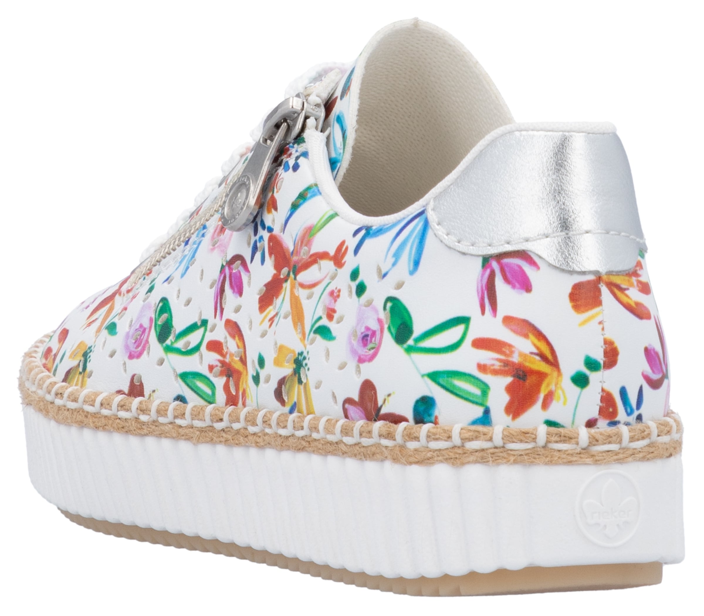 Rieker Plateausneaker, Schnürschuh, Halbschuh, Sneaker mit seitlichem Reißverschluss
