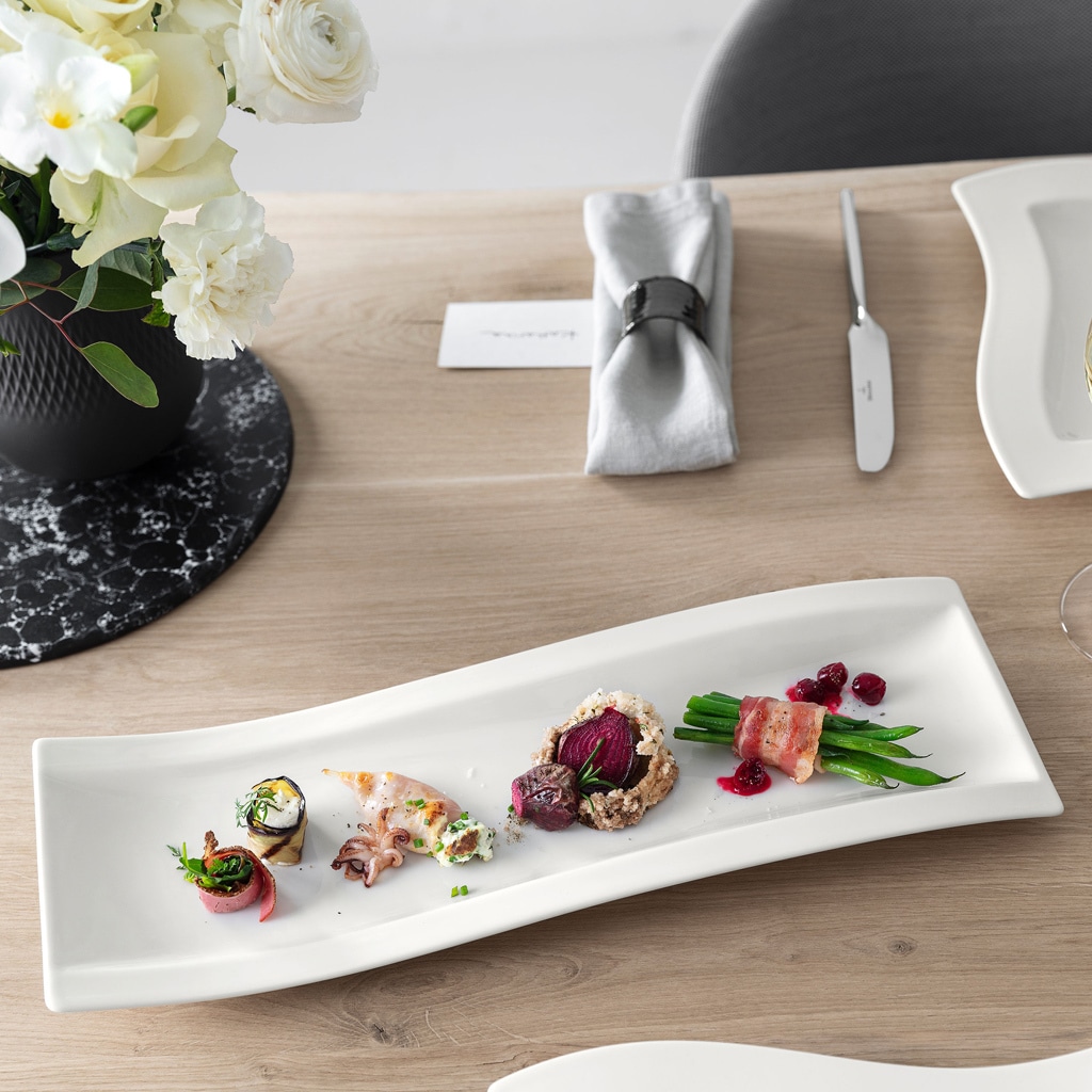 Villeroy & Boch Servierplatte »Antipastiteller NewWave 42 x 15 cm weiß«