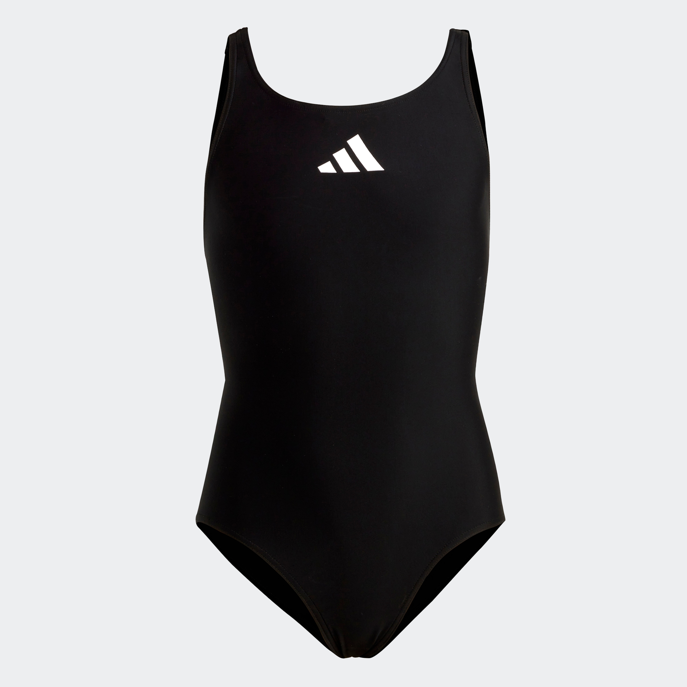 Badeanzug ADIDAS PERFORMANCE "SOLID SMALL LOGO", Kinder, Gr. 152, N-Gr, schwarz-weiß (schwarz, weiß), Obermaterial: 78% Polyamid, 22% Elasthan, Badeanzüge Badeanzug