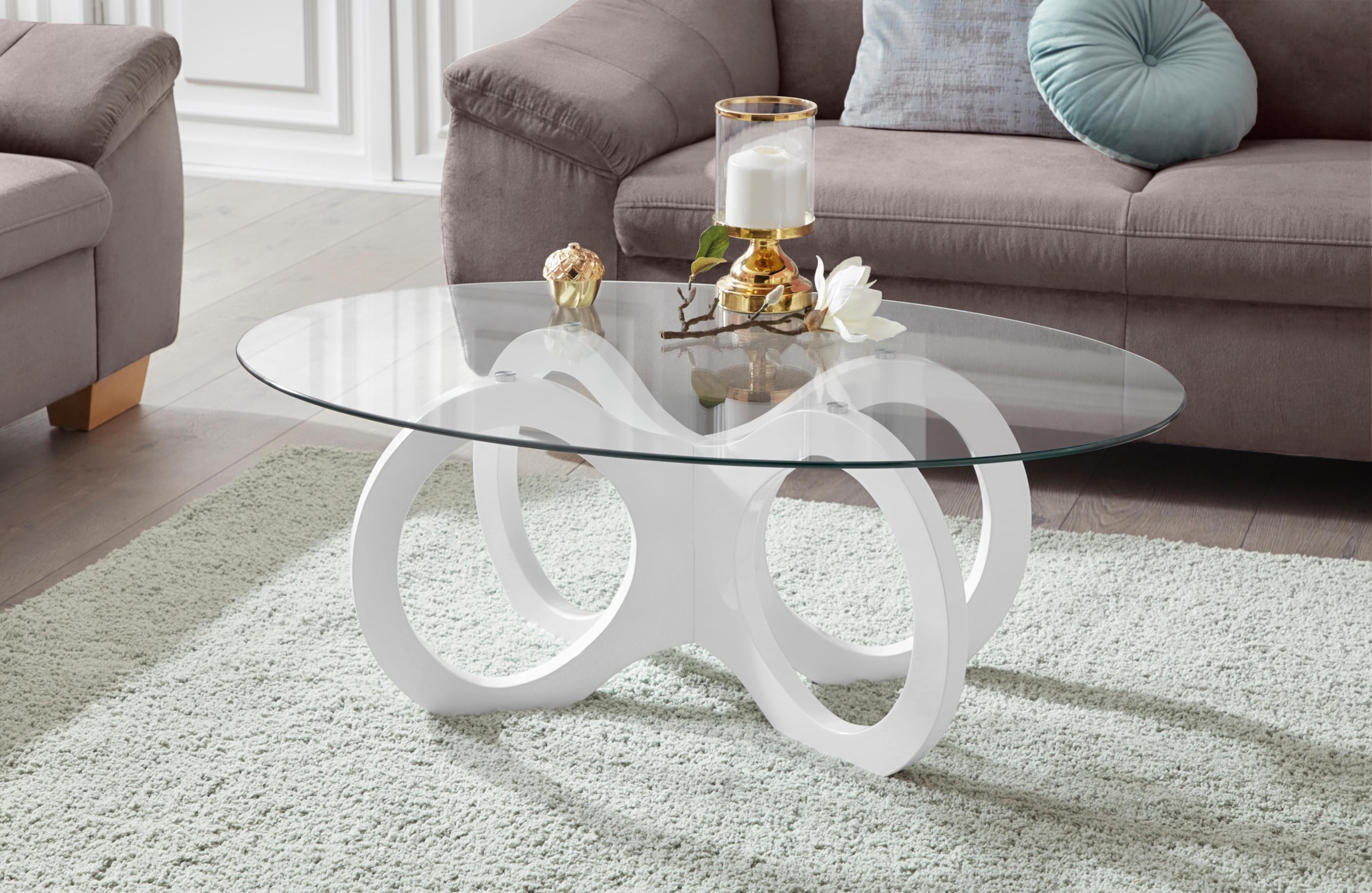 INOSIGN Couchtisch, | ovaler Form, BAUR elegant in