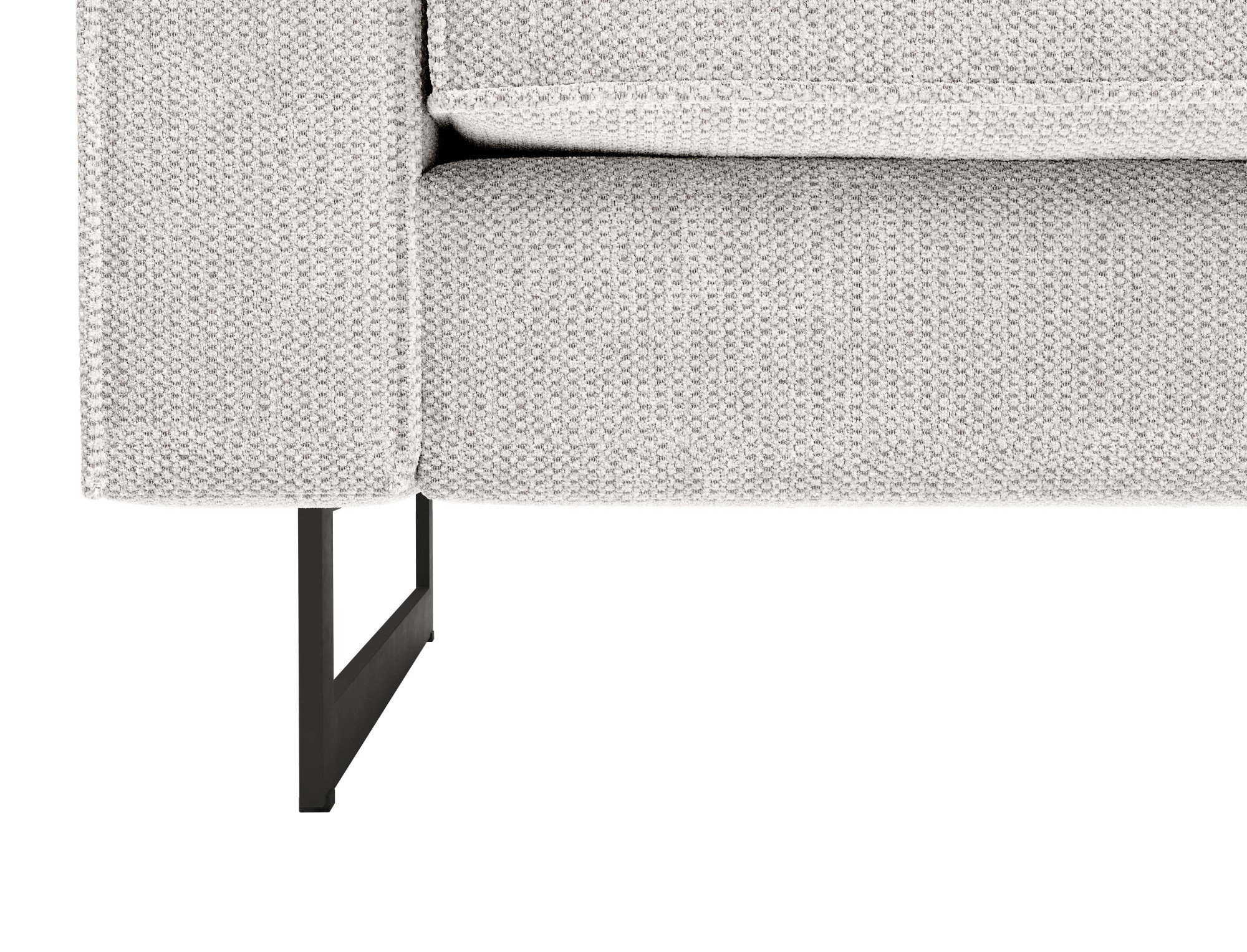 Places of Style Ecksofa »Pinto, XXL, 250/290 cm, langer Schenkel, Ottomane«, Cord, Chenille, Lederoptik, mit Keder, Metallfüße, Wellenunterfederung