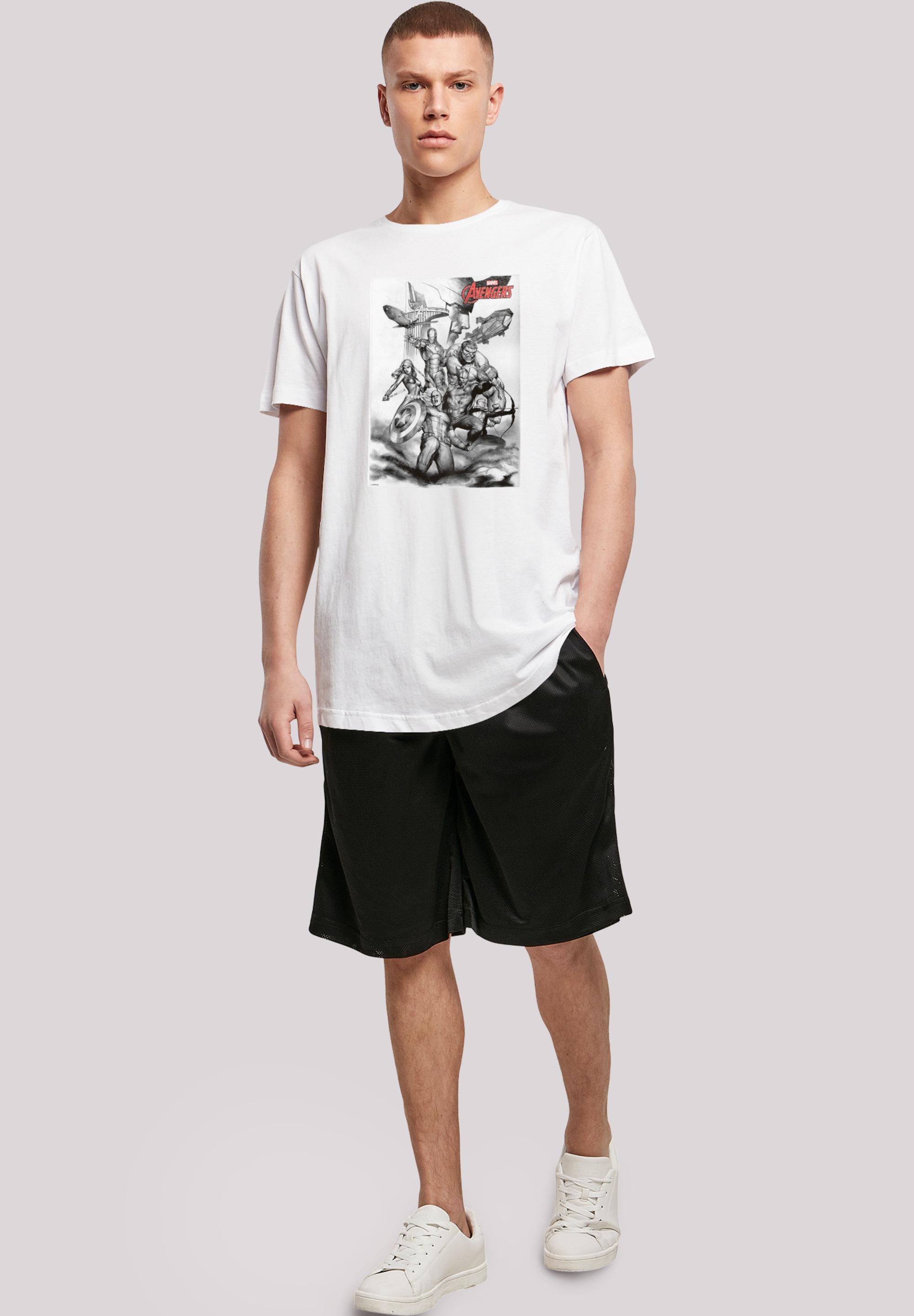 F4NT4STIC T-Shirt »Marvel Superhelden Avengers Assemble Team Sketch'«, Print