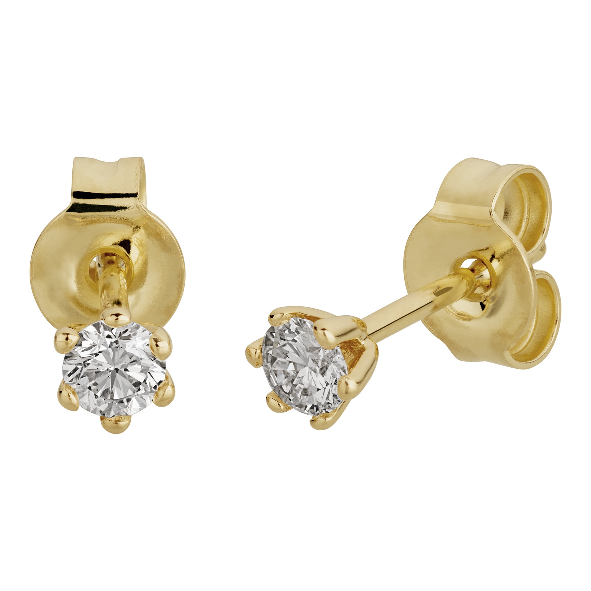Orolino Paar Ohrstecker »Gold 585 mit 2 natürlichen Brillanten zus. 0,25ct.«