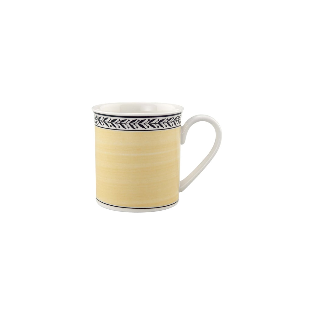 Villeroy & Boch Becher "Kaffeebecher Audun Fleur 300 ml weiß-grau-gelb" günstig online kaufen