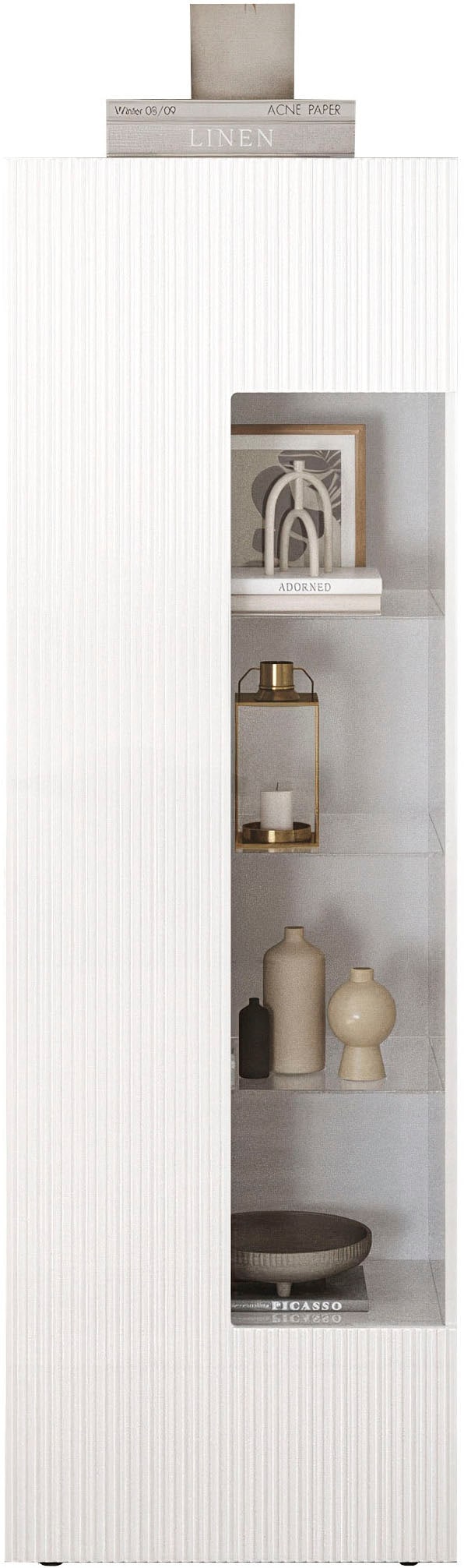 Home affaire Vitrine "RIO, Höhe 187 cm, Hochschrank mit 1 Tür, Anrichte, St günstig online kaufen