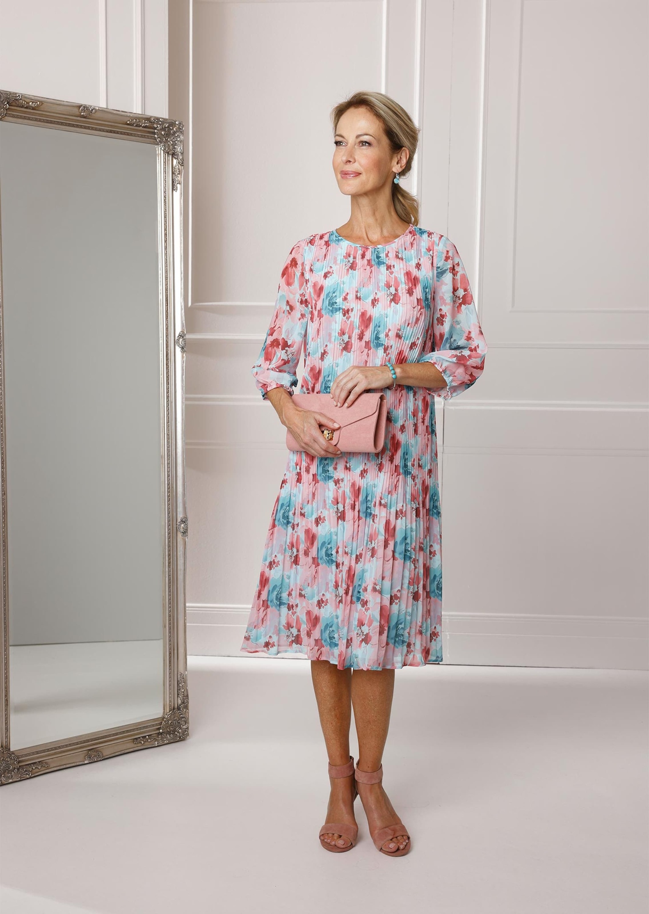 Thumbnail - GOLDNER Etuikleid "Kurzgröße Aufregend plissiertes Kleid" Ohne