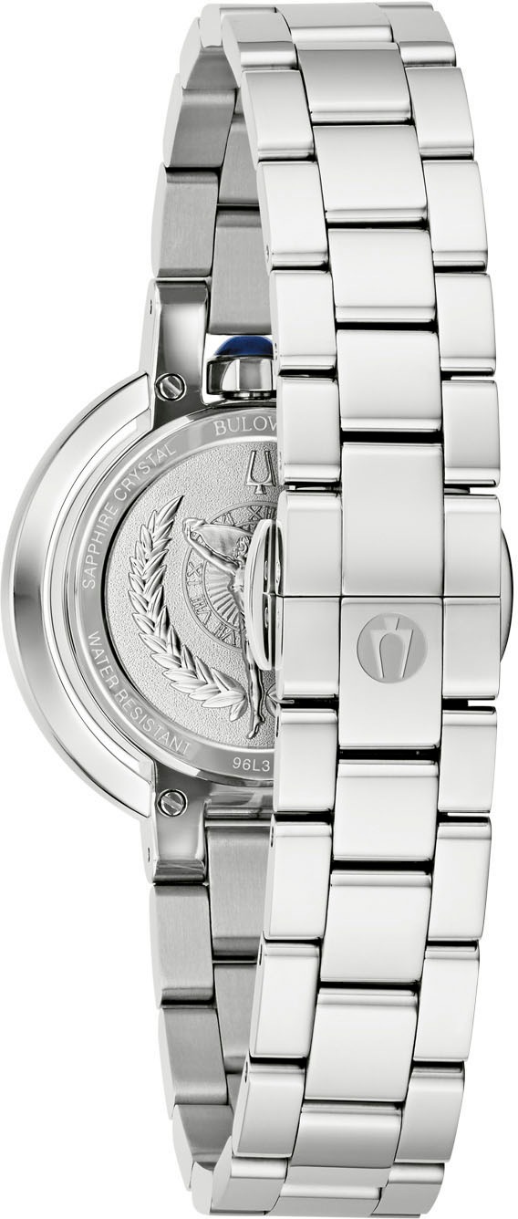 Bulova Quarzuhr »Rubaiyat«, Armbanduhr, Damenuhr, Edelstahlarmband, analog