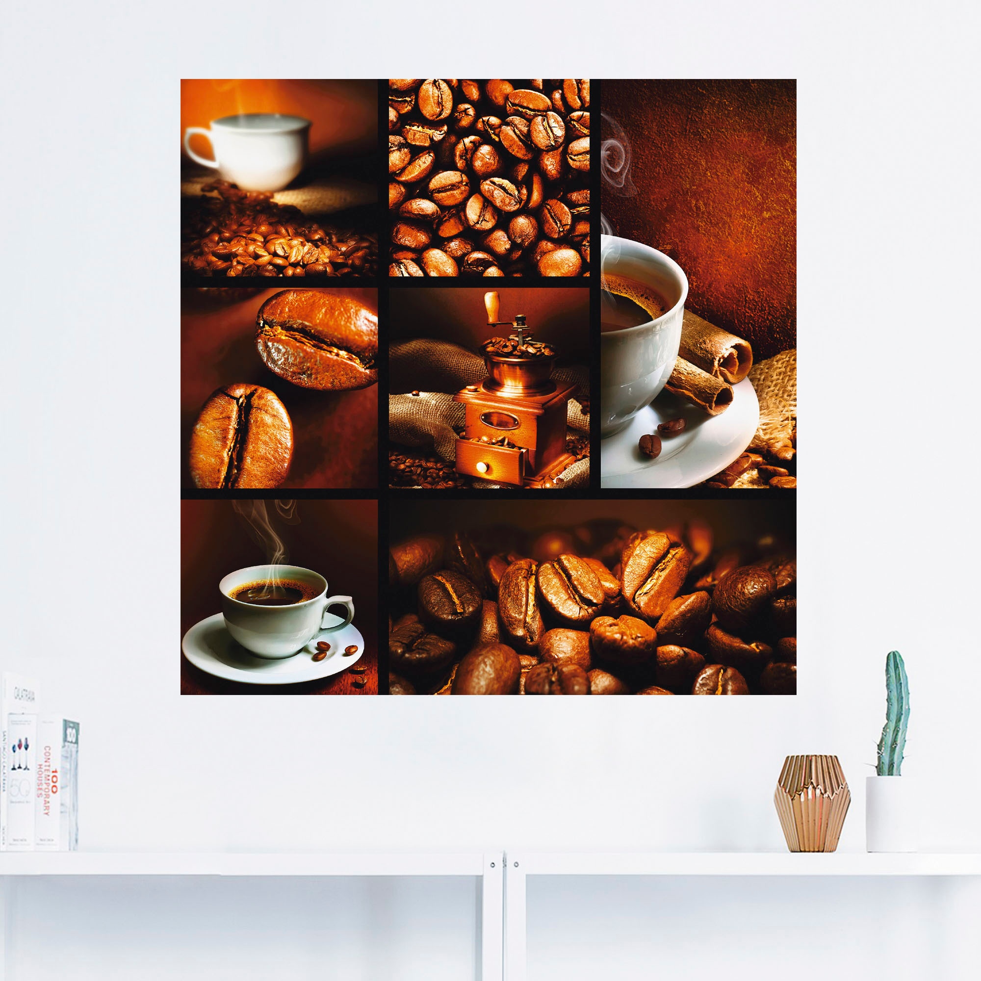 (1 Friday | Leinwandbild, in St.), Poster Artland oder Größen versch. Collage«, Wandaufkleber »Kaffee als Getränke, BAUR Black Wandbild