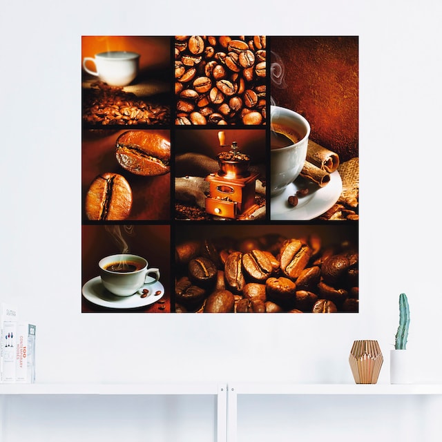 Black Friday Artland Wandbild »Kaffee Collage«, Getränke, (1 St.), als  Leinwandbild, Wandaufkleber oder Poster in versch. Größen | BAUR