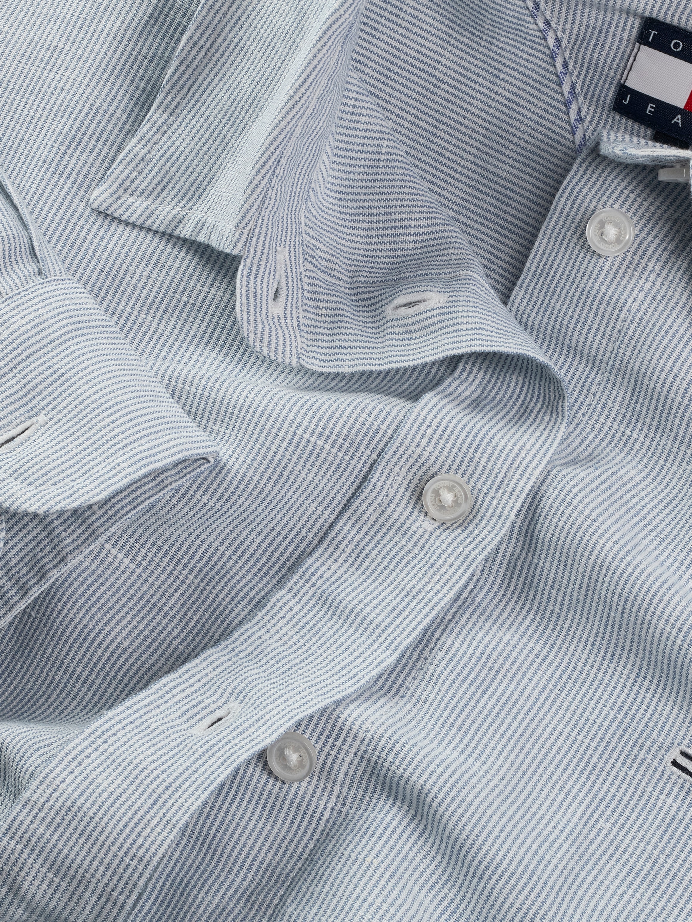 Tommy Jeans Hemdbluse »TJW RLX LINEN SHIRT«, mit Logostickerei