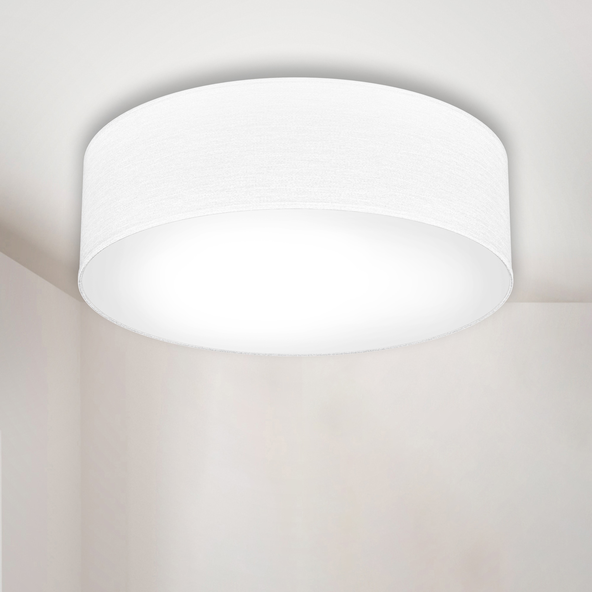 B.K.Licht Deckenleuchte, Deckenlampe, flammig-flammig, weiß, E27 | Textilschirm, BAUR 1 Wohnzimmer, Schlafzimmer