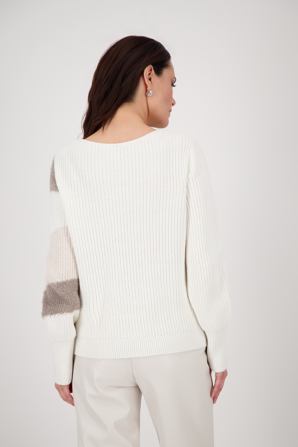 Monari Strickpullover »Pullover Intarsie«, Mit Rundhalsausschnitt