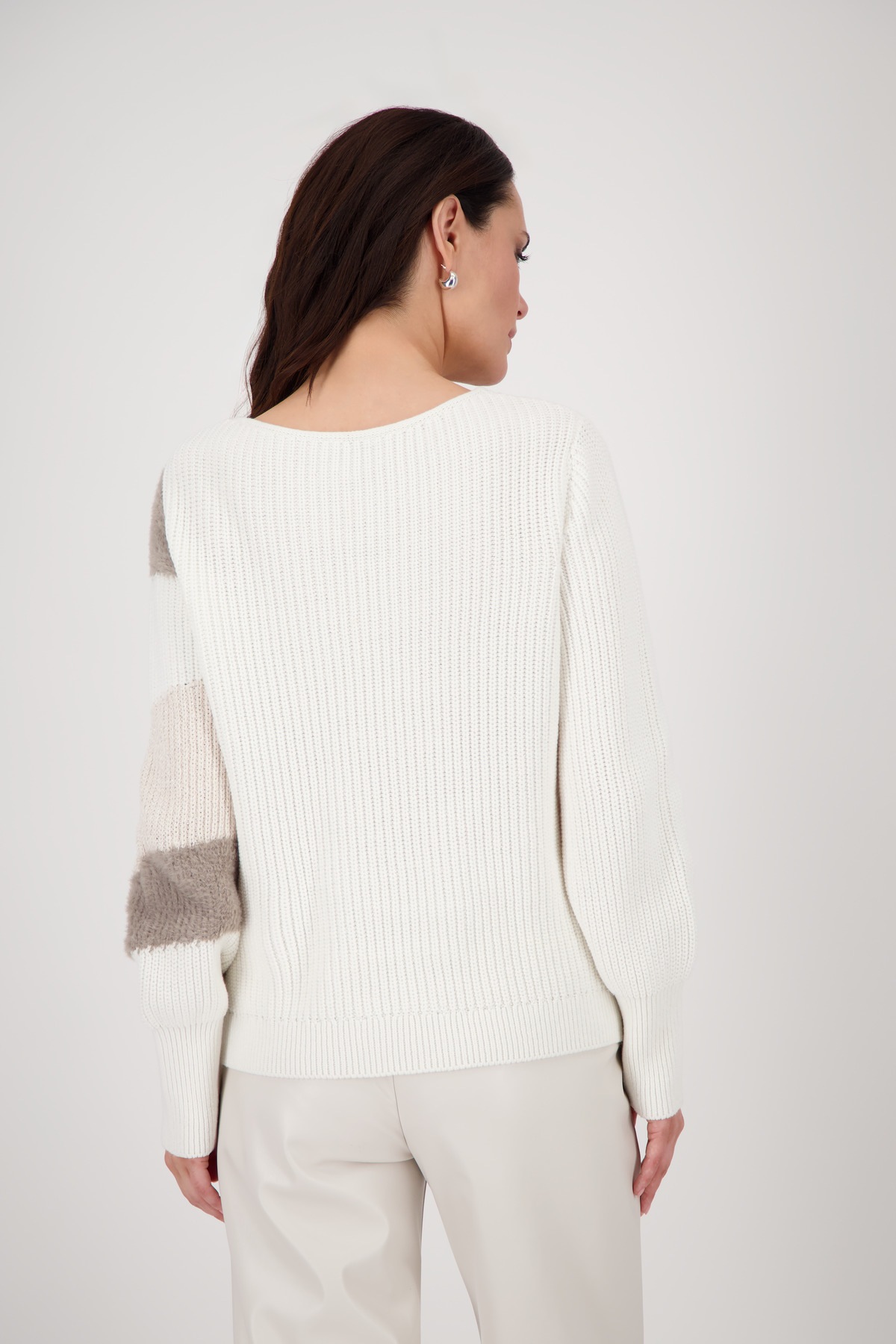Monari Strickpullover "Pullover Intarsie", Mit Rundhalsausschnitt günstig online kaufen