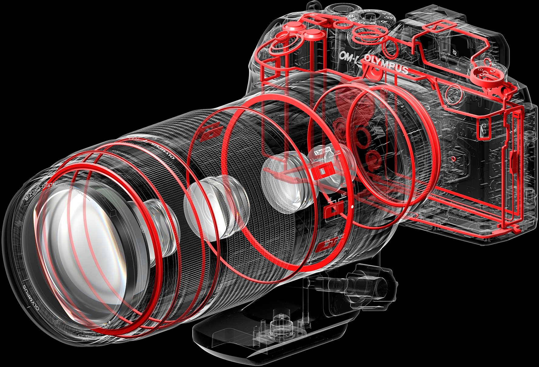 Olympus Objektiv »M.Zuiko Digital BAUR IS« ED 100-400 mm F5,0-6,3 