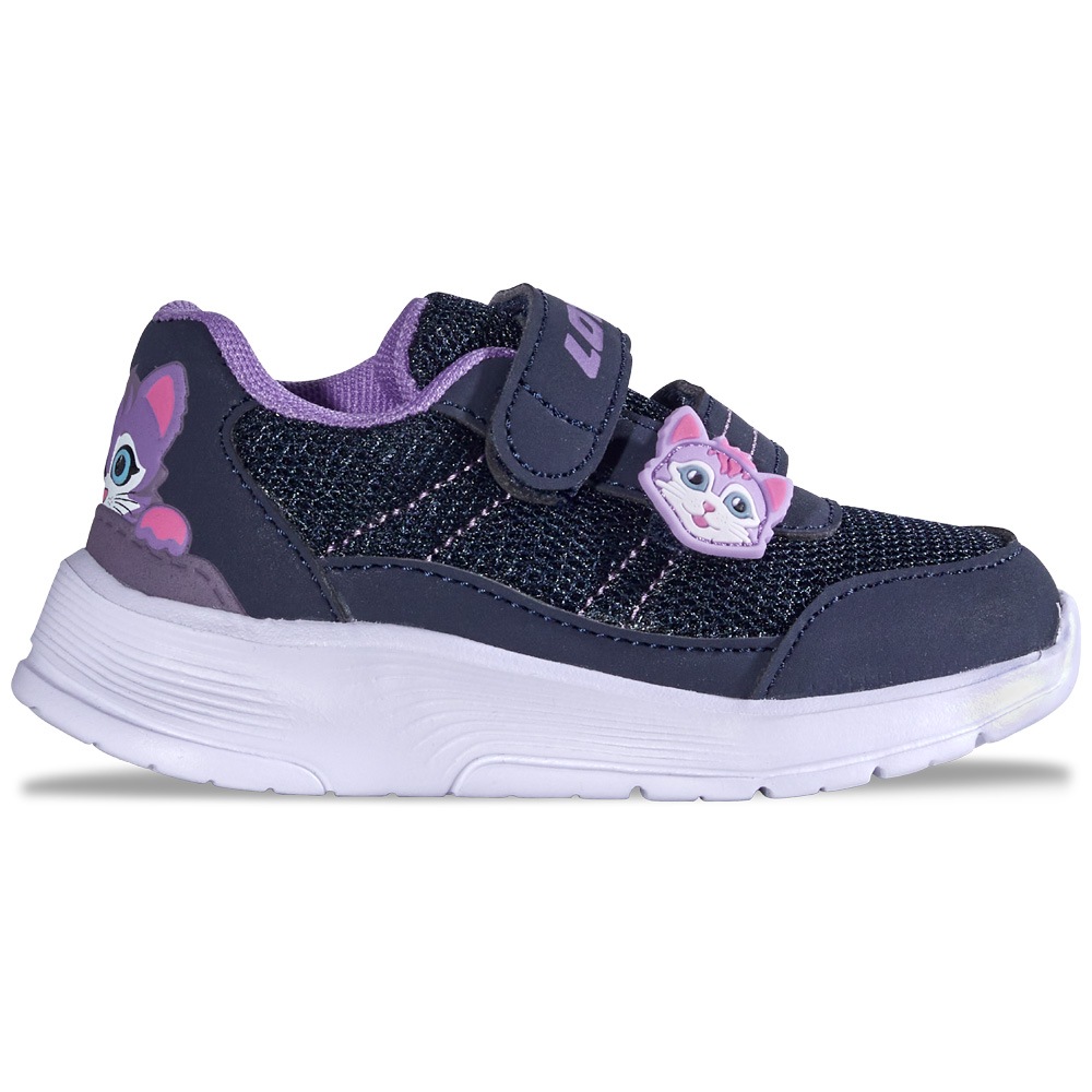 Sneaker LOTTO, Damen, Gr. 22, navy, lila, Kunstfaser, Synthetik, Schuhe Sneaker, - in kinderfußgerechter Passform