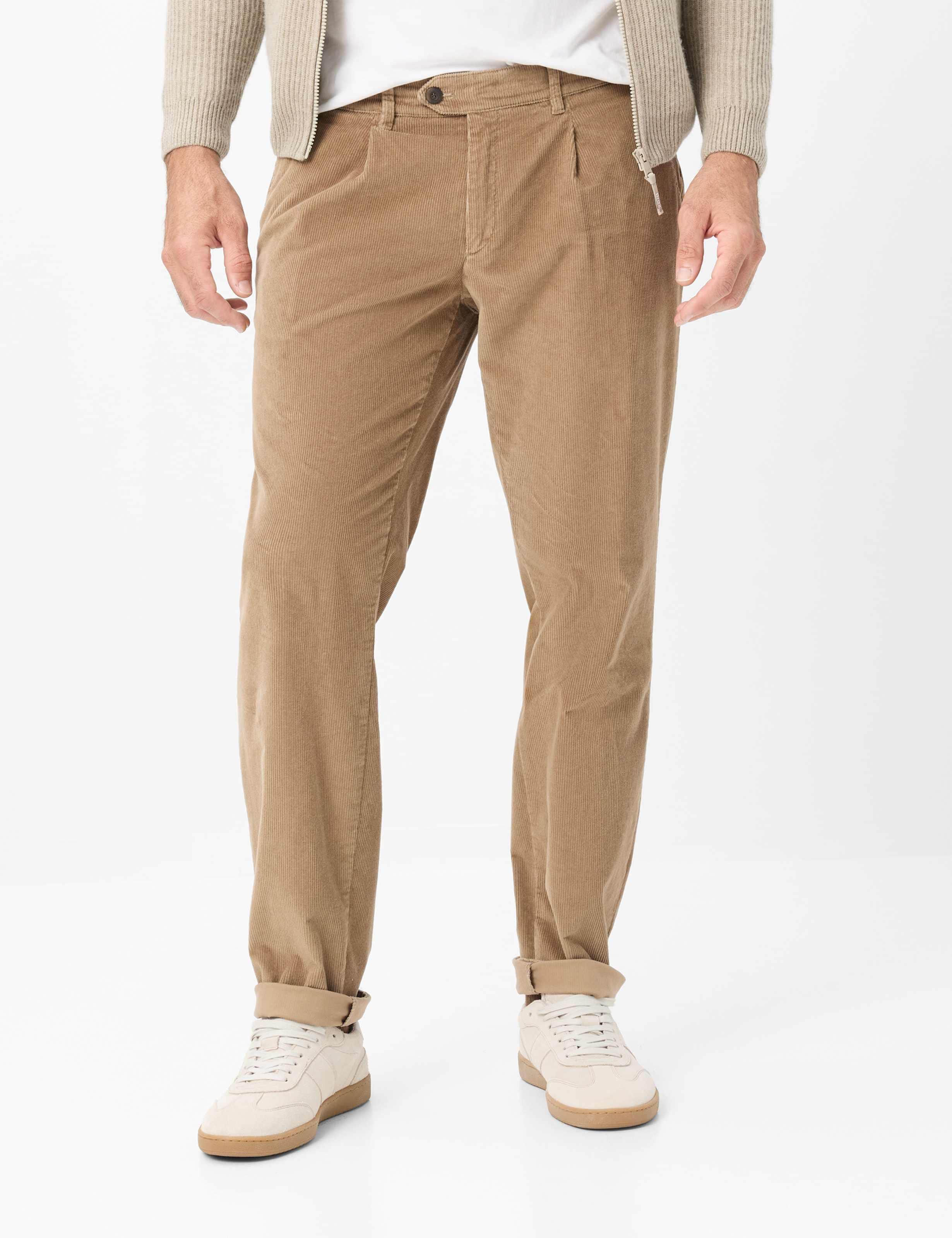 EUREX by BRAX Bundfaltenhose "Style LUIS" Cord: Chinohose im Regular FIt