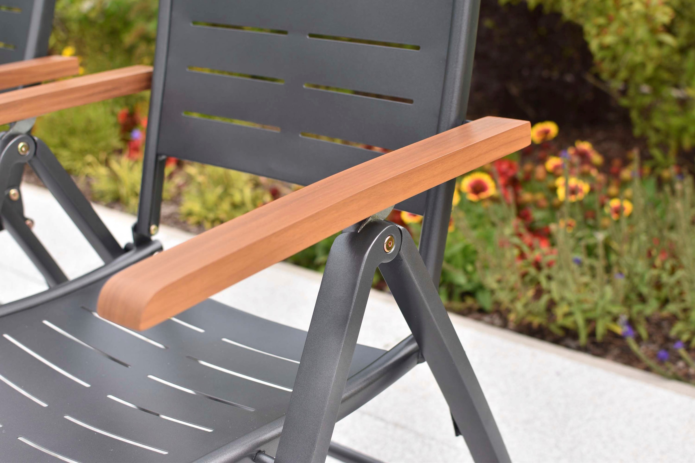 MERXX Gartensessel »Tinos« 1 Stk. tlg. folierte Armlehnen in Holzoptik