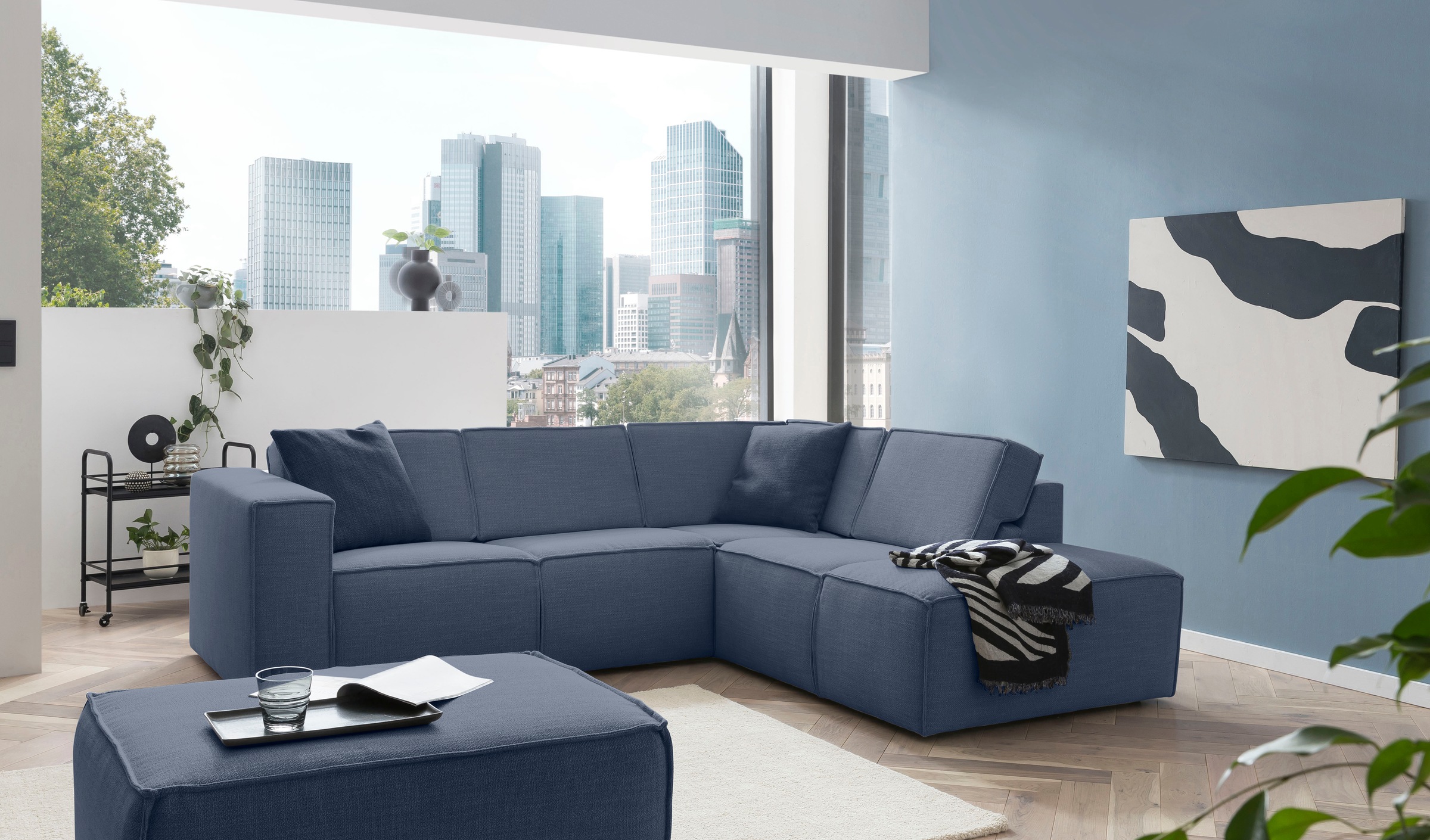 TRENDMANUFAKTUR Polsterhocker »Dice«, im trendigen Design, passend zur Serie